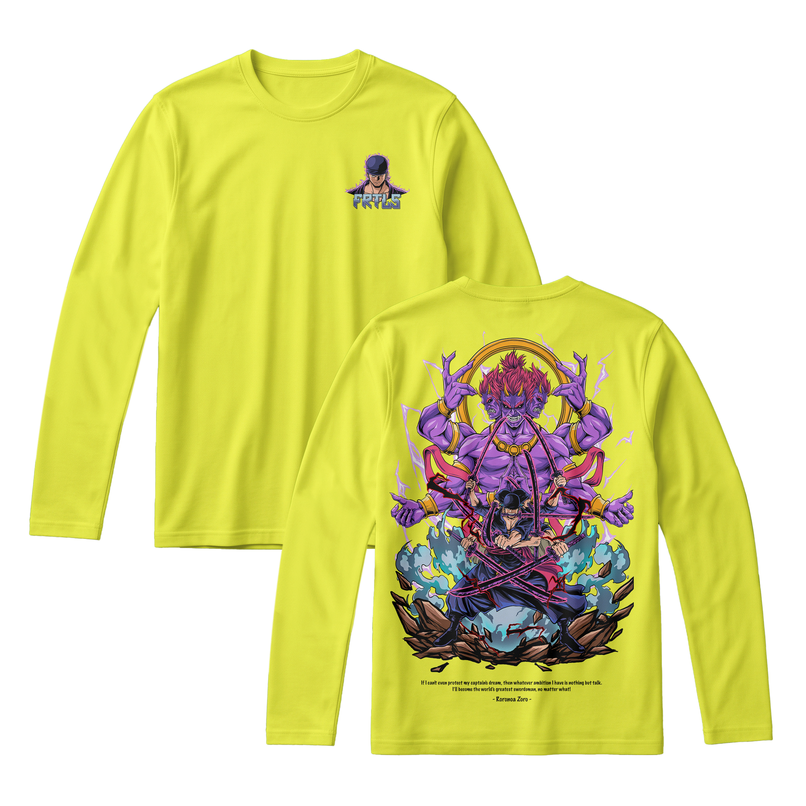 Anime One Piece Roronoa Zoro Long Sleeve Tee - RZM002