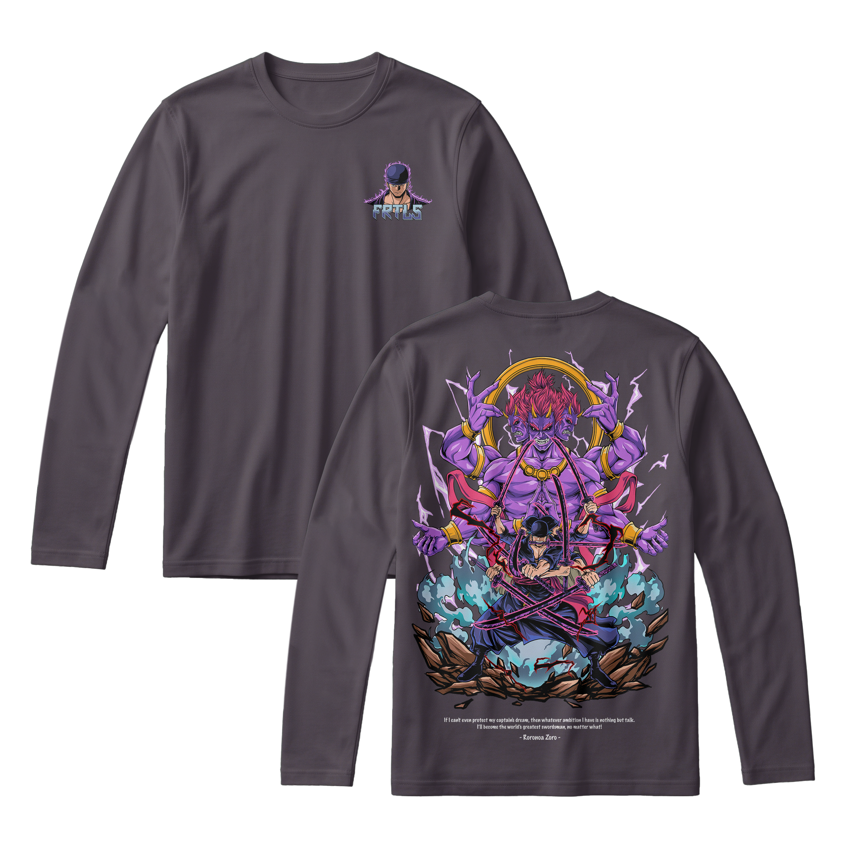Anime One Piece Roronoa Zoro Long Sleeve Tee - RZM002