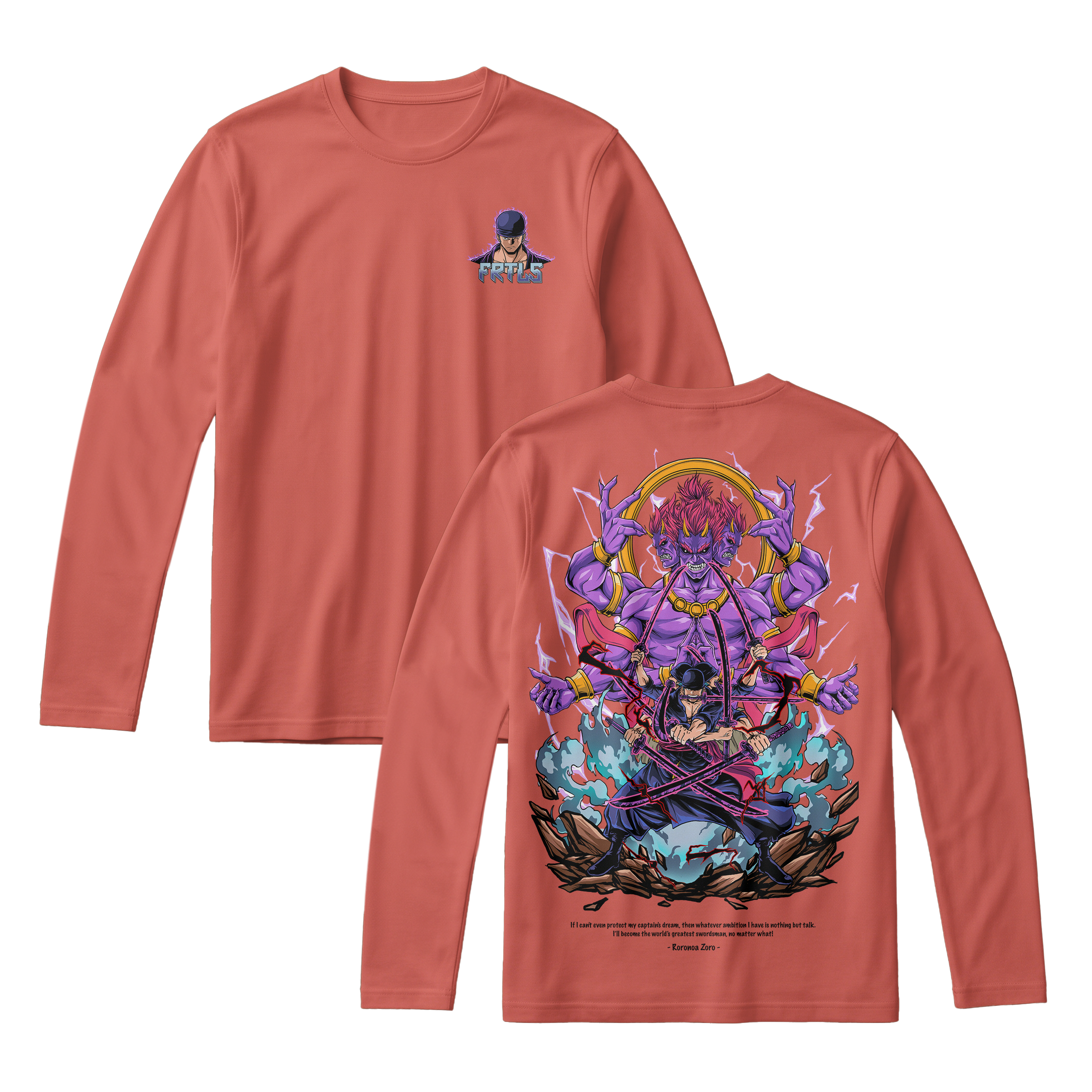 Anime One Piece Roronoa Zoro Long Sleeve Tee - RZM002