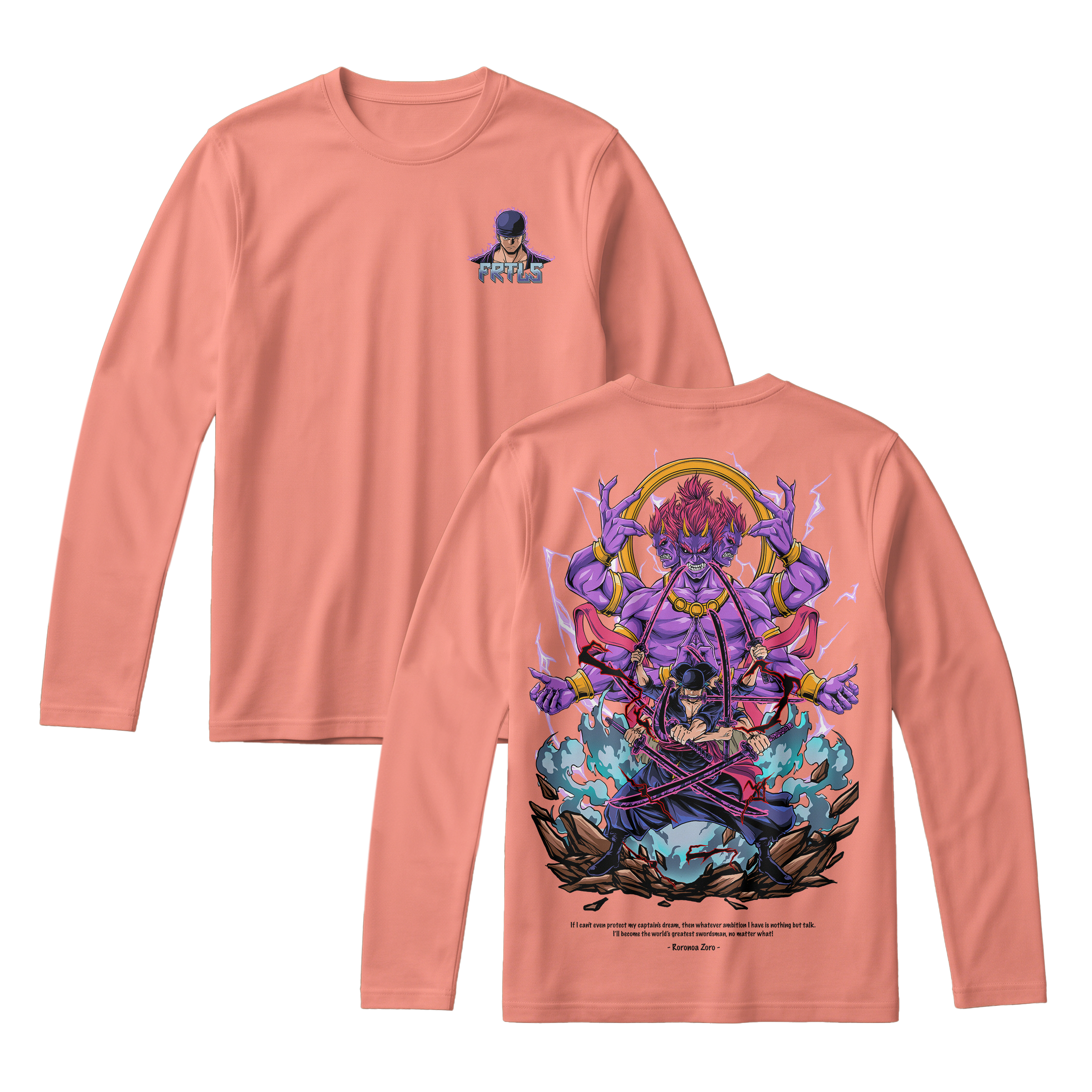 Anime One Piece Roronoa Zoro Long Sleeve Tee - RZM002