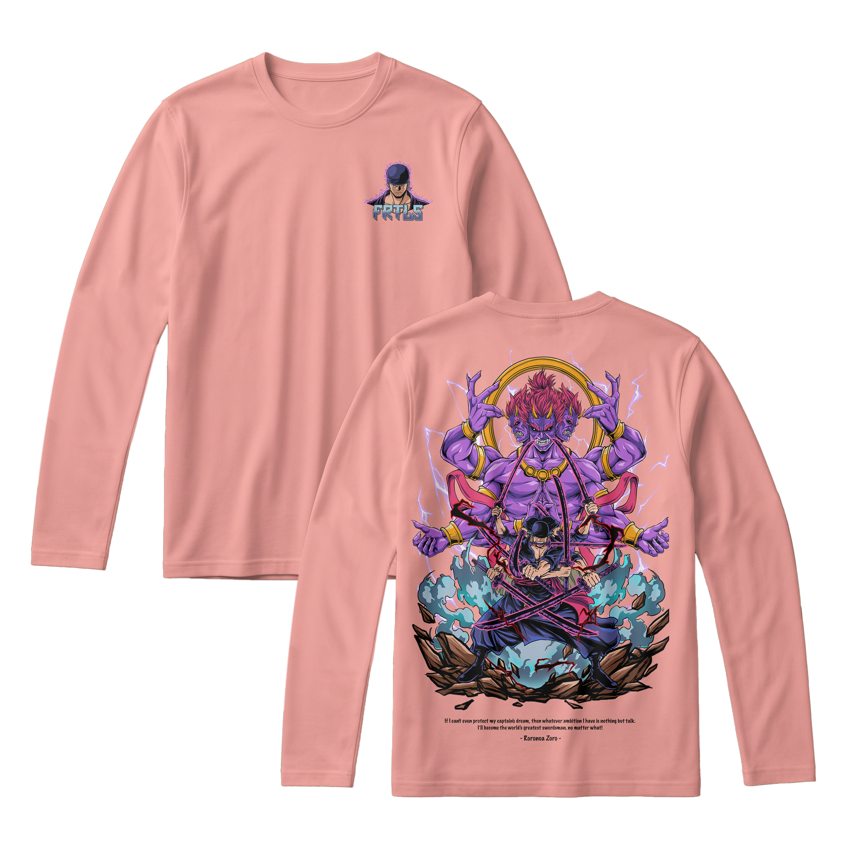 Anime One Piece Roronoa Zoro Long Sleeve Tee - RZM002