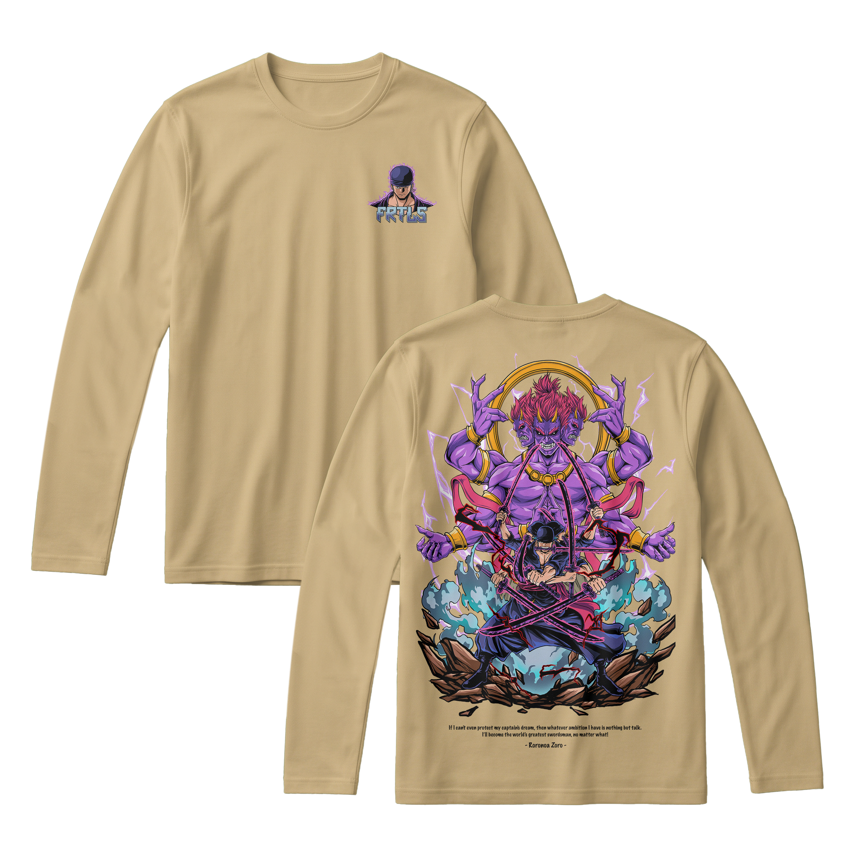 Anime One Piece Roronoa Zoro Long Sleeve Tee - RZM002