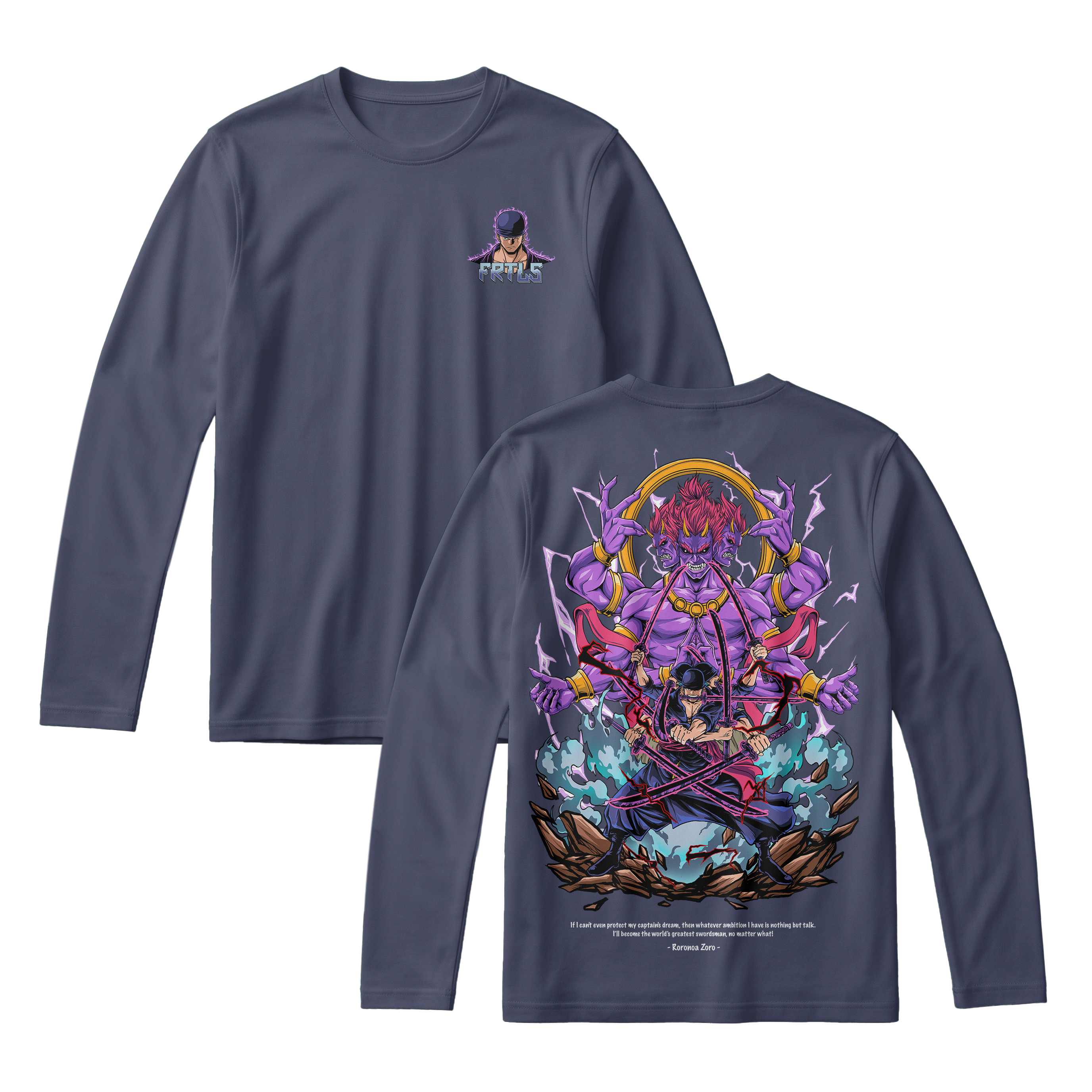 Anime One Piece Roronoa Zoro Long Sleeve Tee - RZM002