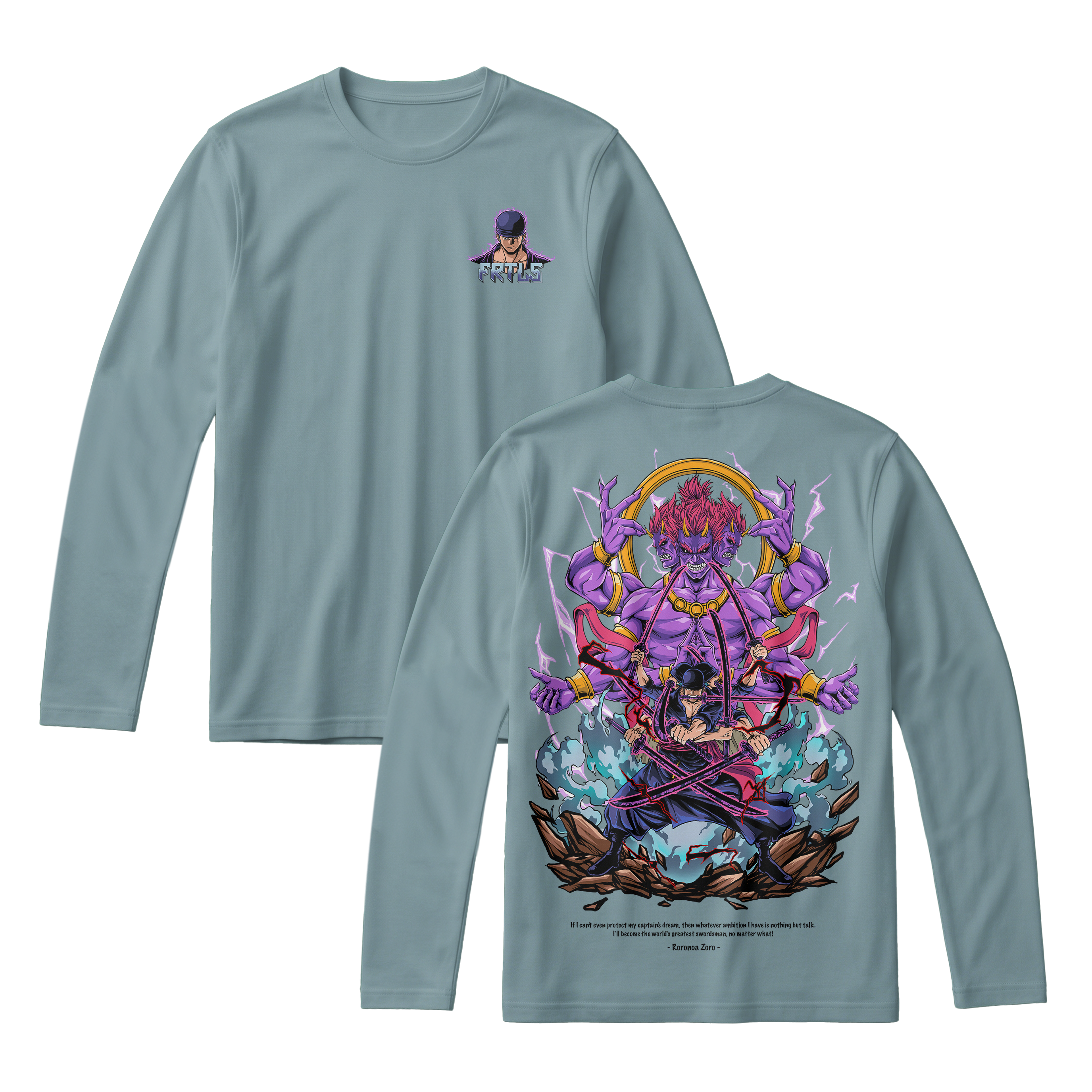 Anime One Piece Roronoa Zoro Long Sleeve Tee - RZM002