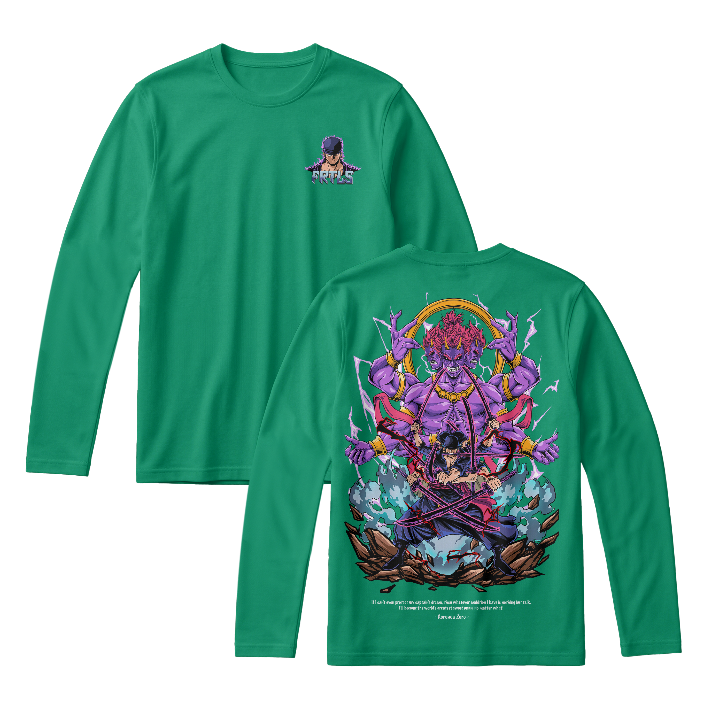 Anime One Piece Roronoa Zoro Long Sleeve Tee - RZM002