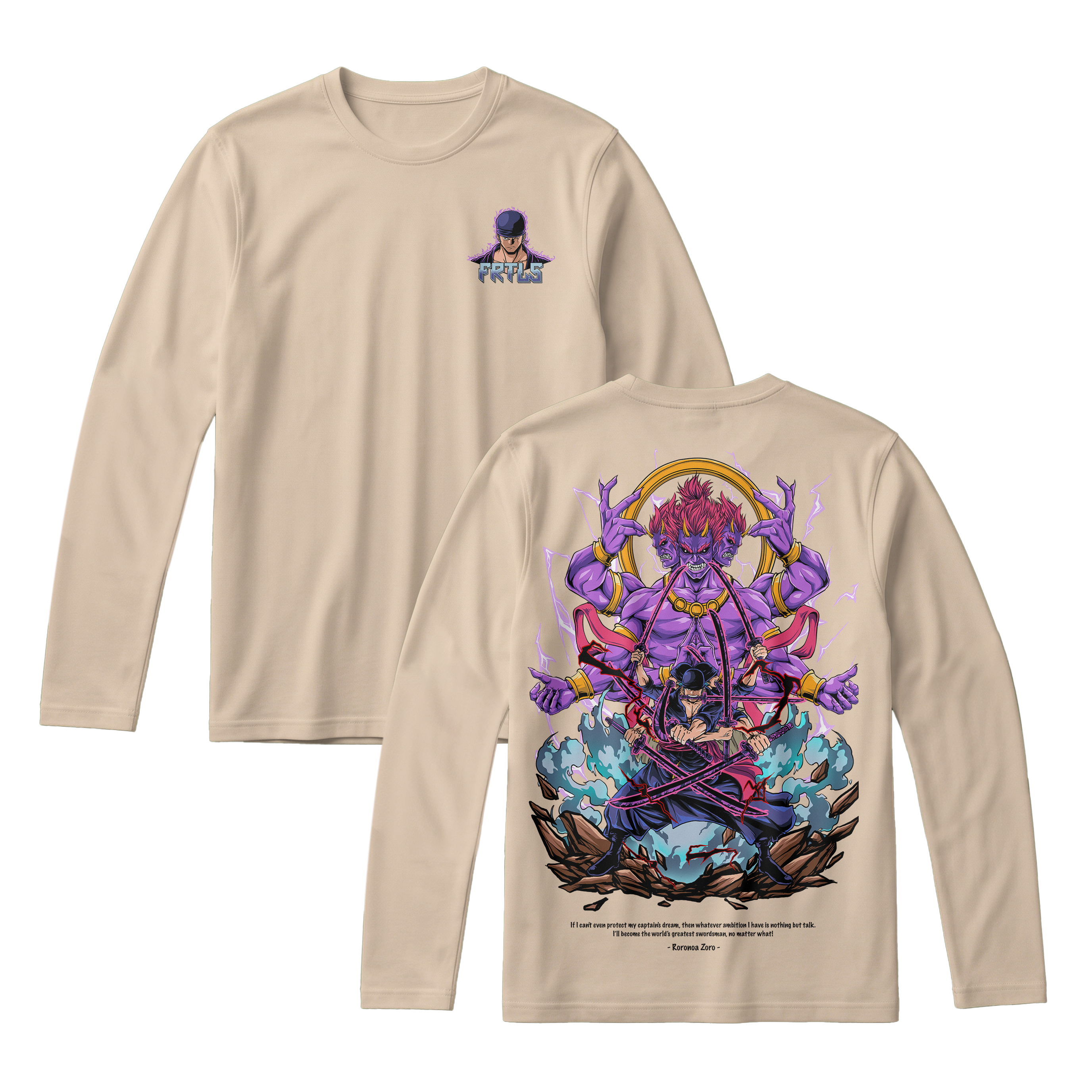 Anime One Piece Roronoa Zoro Long Sleeve Tee - RZM002