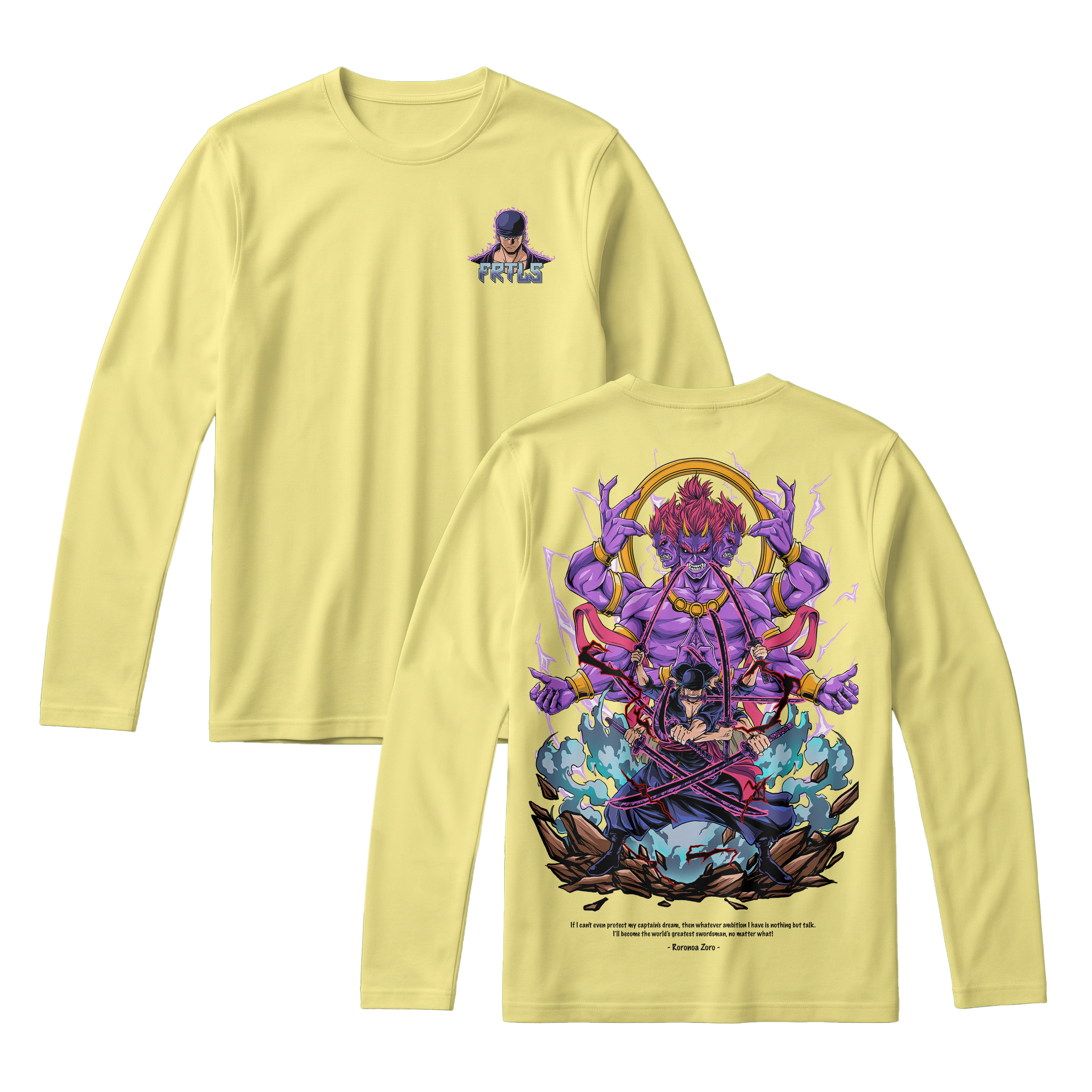 Anime One Piece Roronoa Zoro Long Sleeve Tee - RZM002