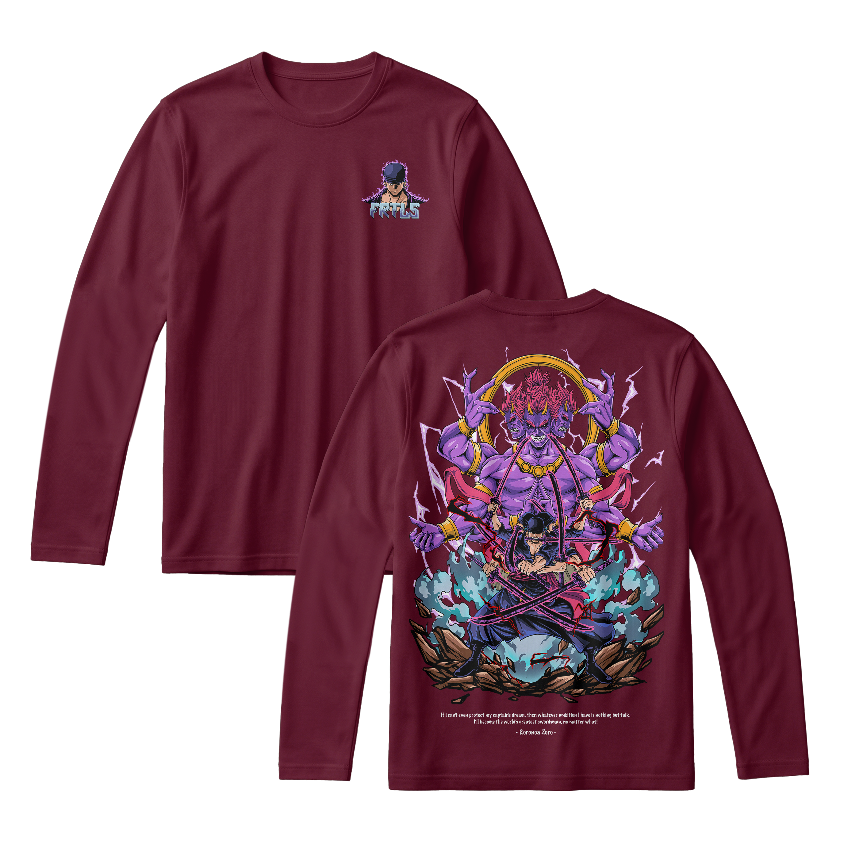 Anime One Piece Roronoa Zoro Long Sleeve Tee - RZM002
