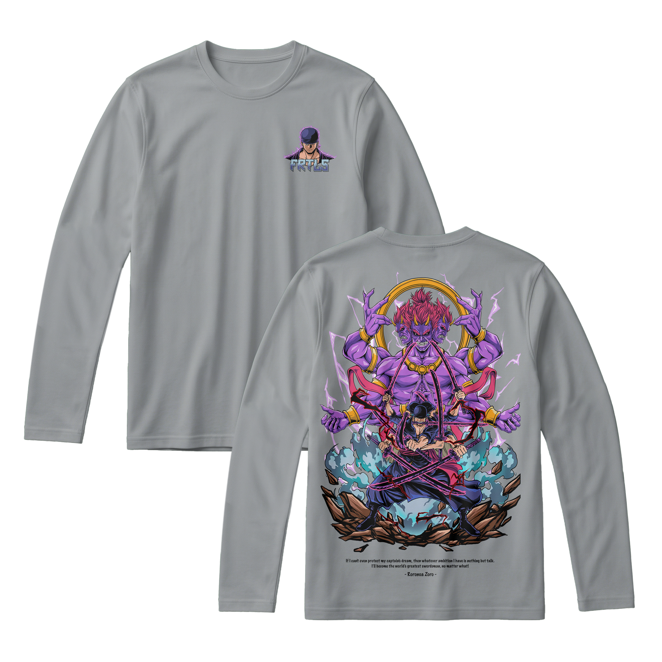 Anime One Piece Roronoa Zoro Long Sleeve Tee - RZM002