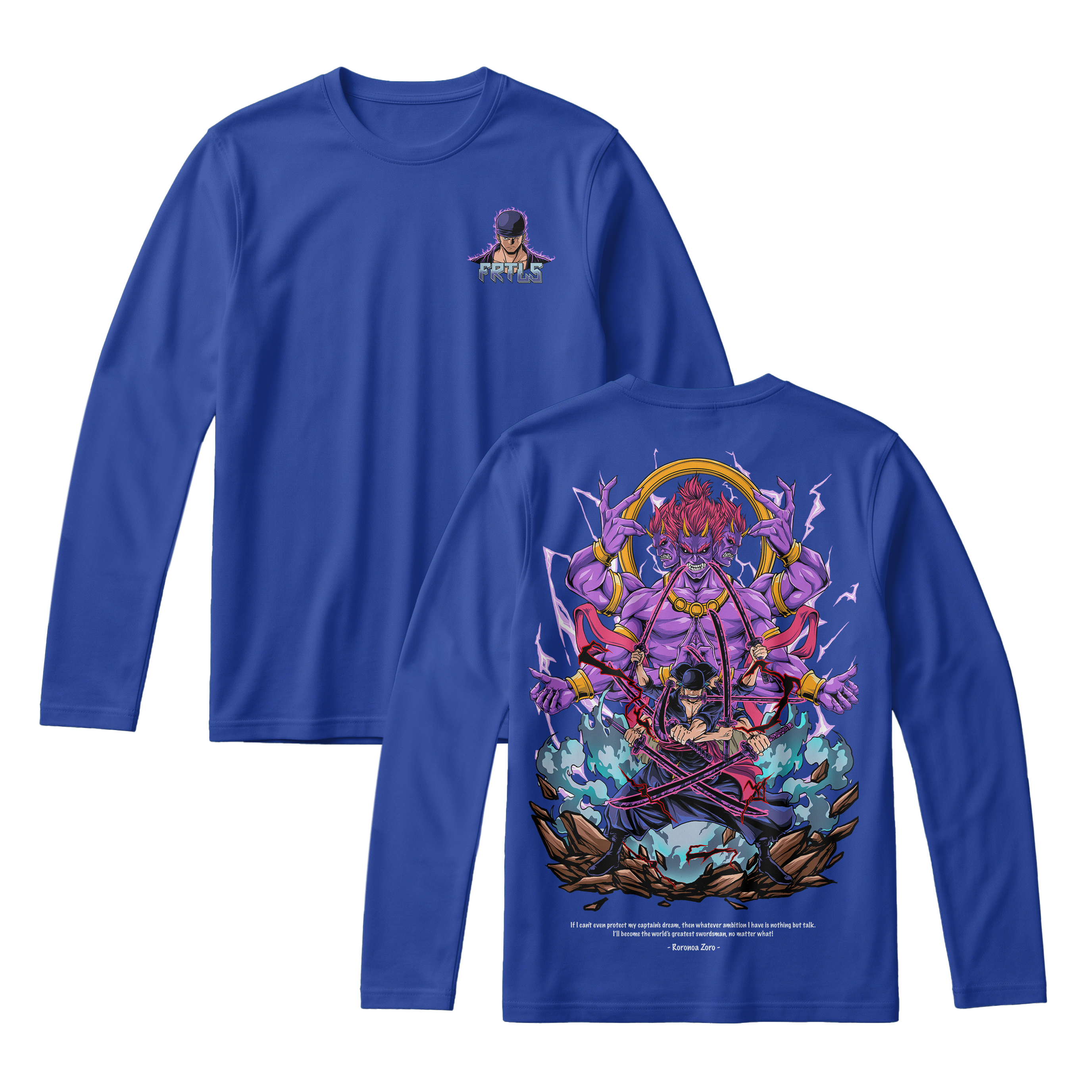 Anime One Piece Roronoa Zoro Long Sleeve Tee - RZM002