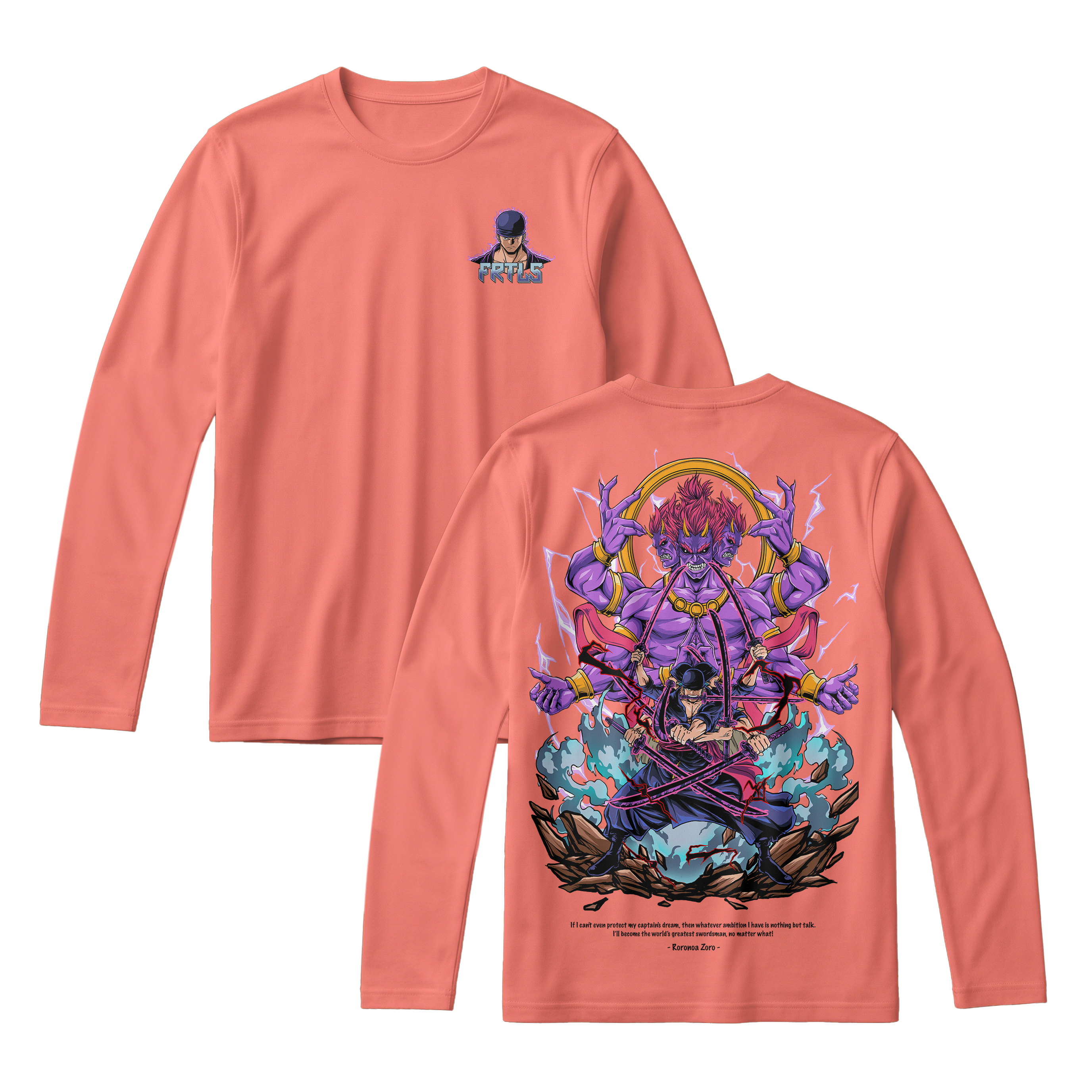 Anime One Piece Roronoa Zoro Long Sleeve Tee - RZM002