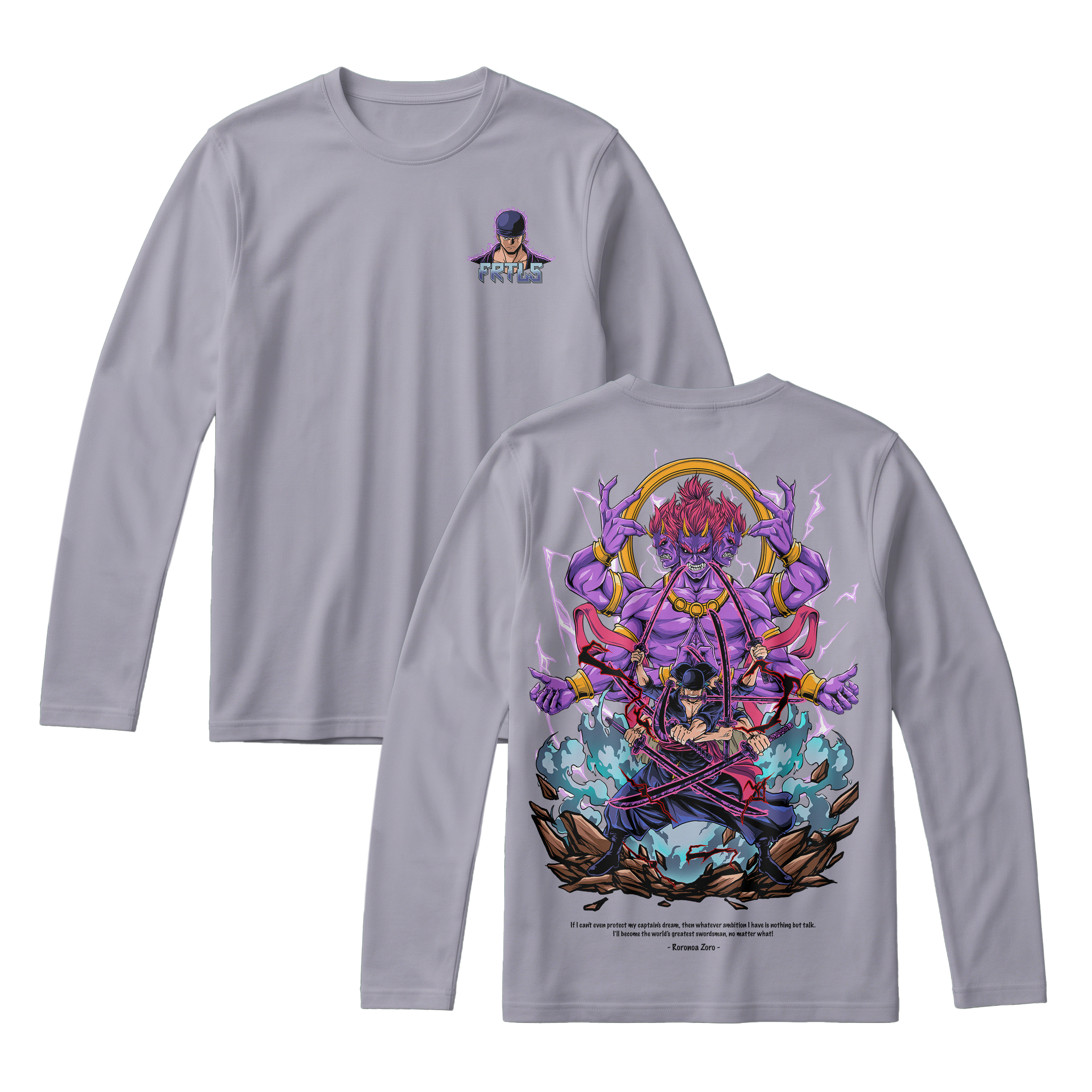 Anime One Piece Roronoa Zoro Long Sleeve Tee - RZM002