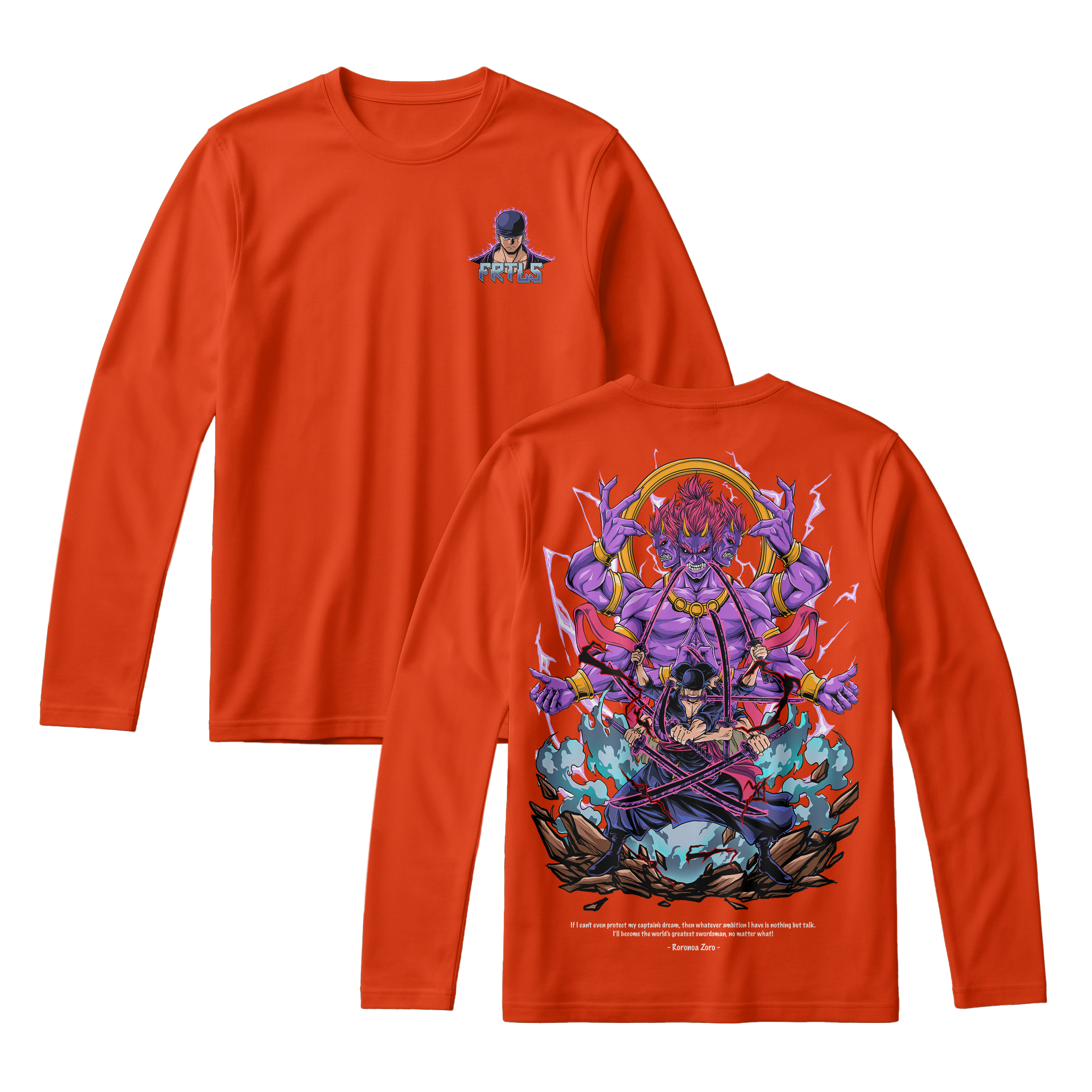 Anime One Piece Roronoa Zoro Long Sleeve Tee - RZM002