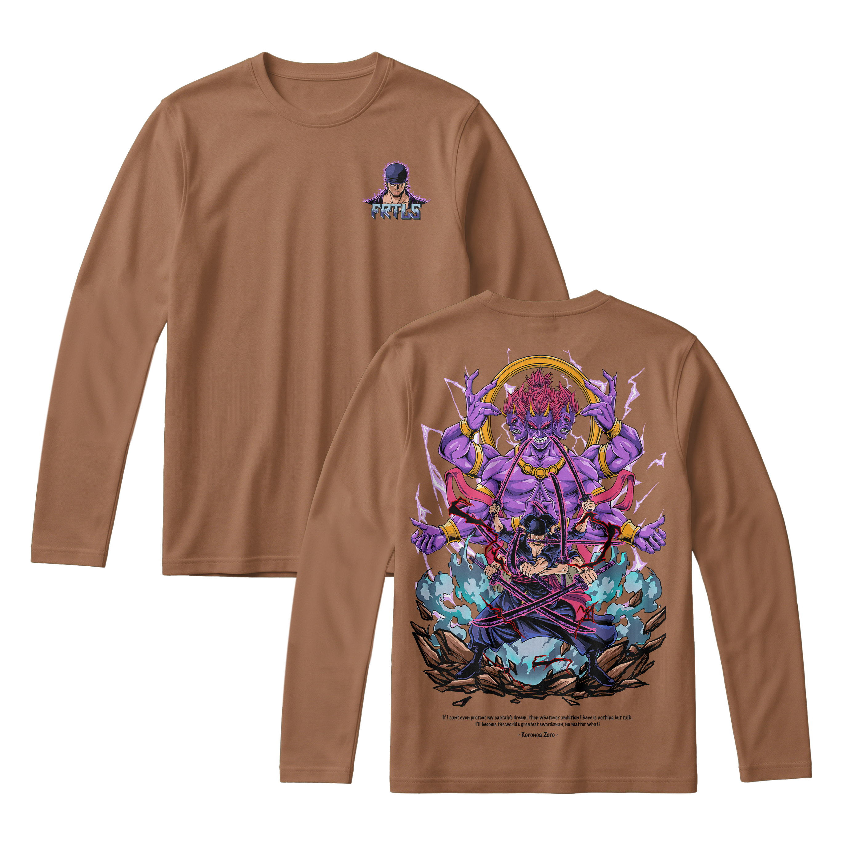 Anime One Piece Roronoa Zoro Long Sleeve Tee - RZM002