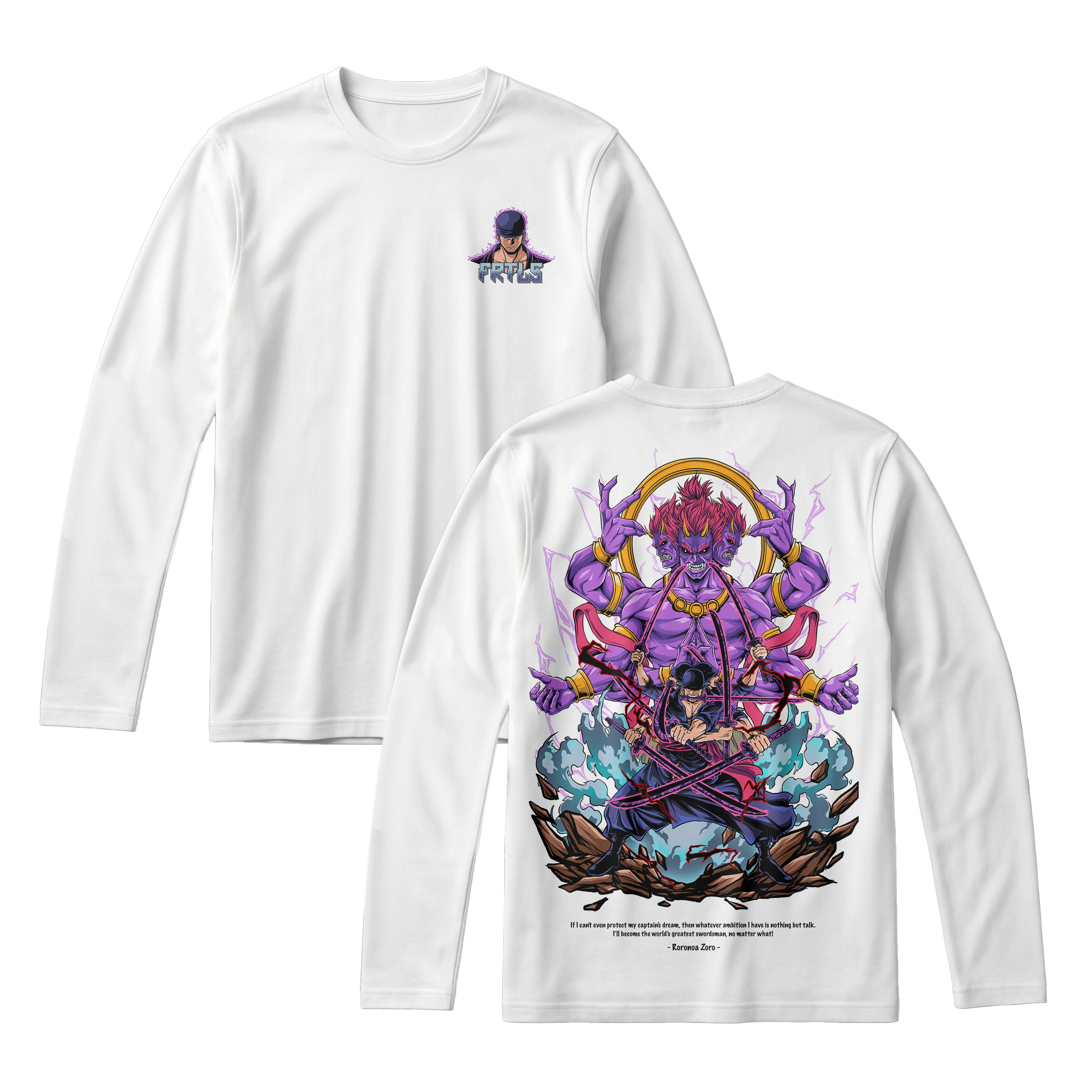 Anime One Piece Roronoa Zoro Long Sleeve Tee - RZM002