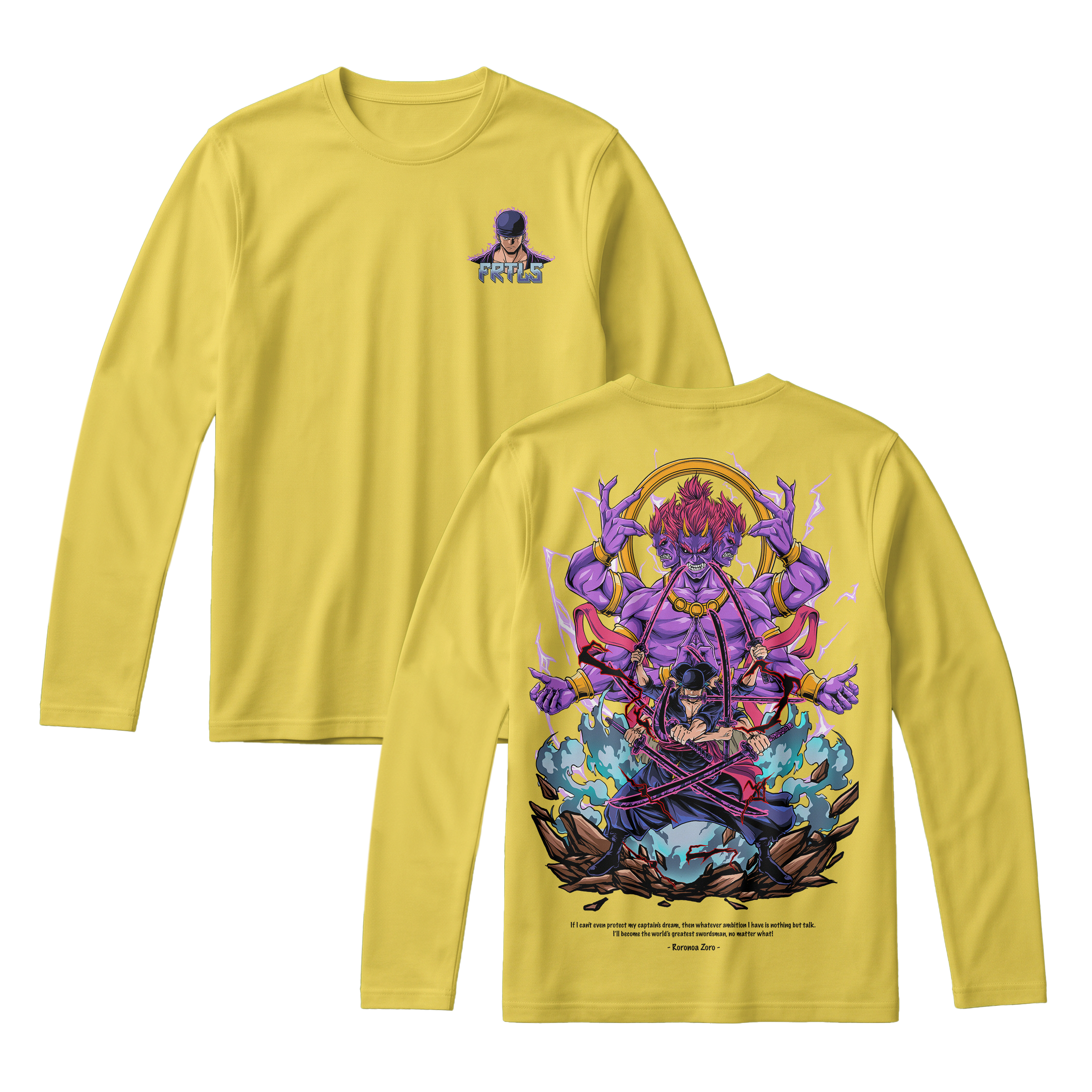 Anime One Piece Roronoa Zoro Long Sleeve Tee - RZM002