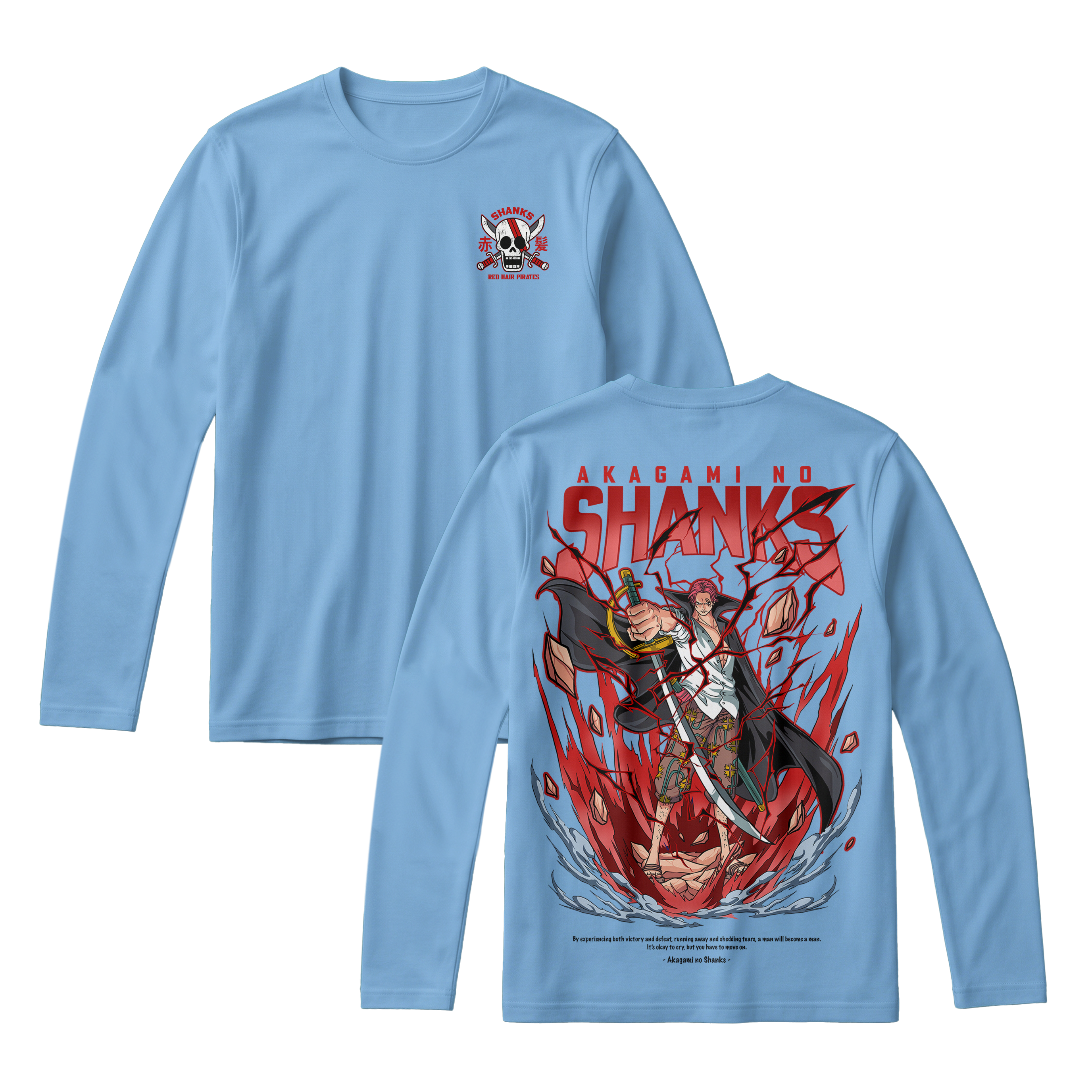 Anime One Piece Akagami no Shanks Long Sleeve Tee - RZM003