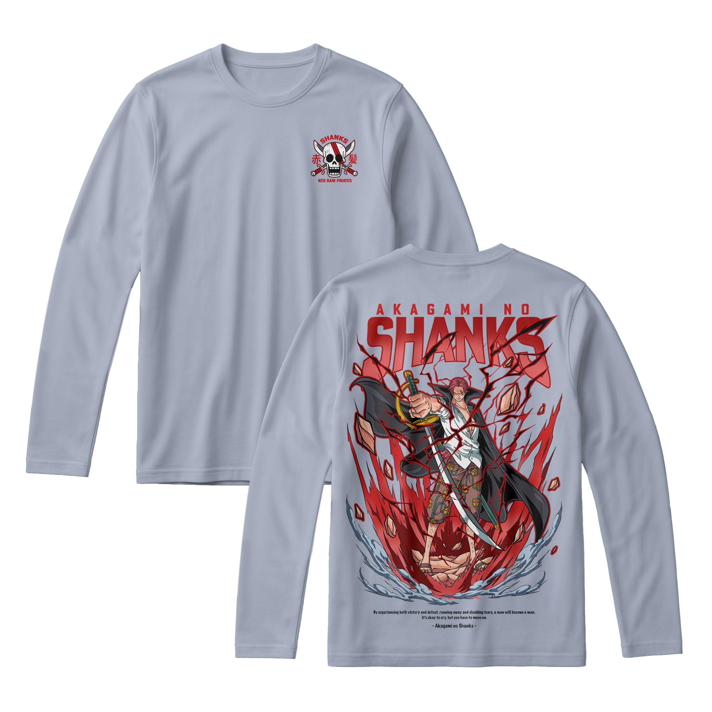 Anime One Piece Akagami no Shanks Long Sleeve Tee - RZM003
