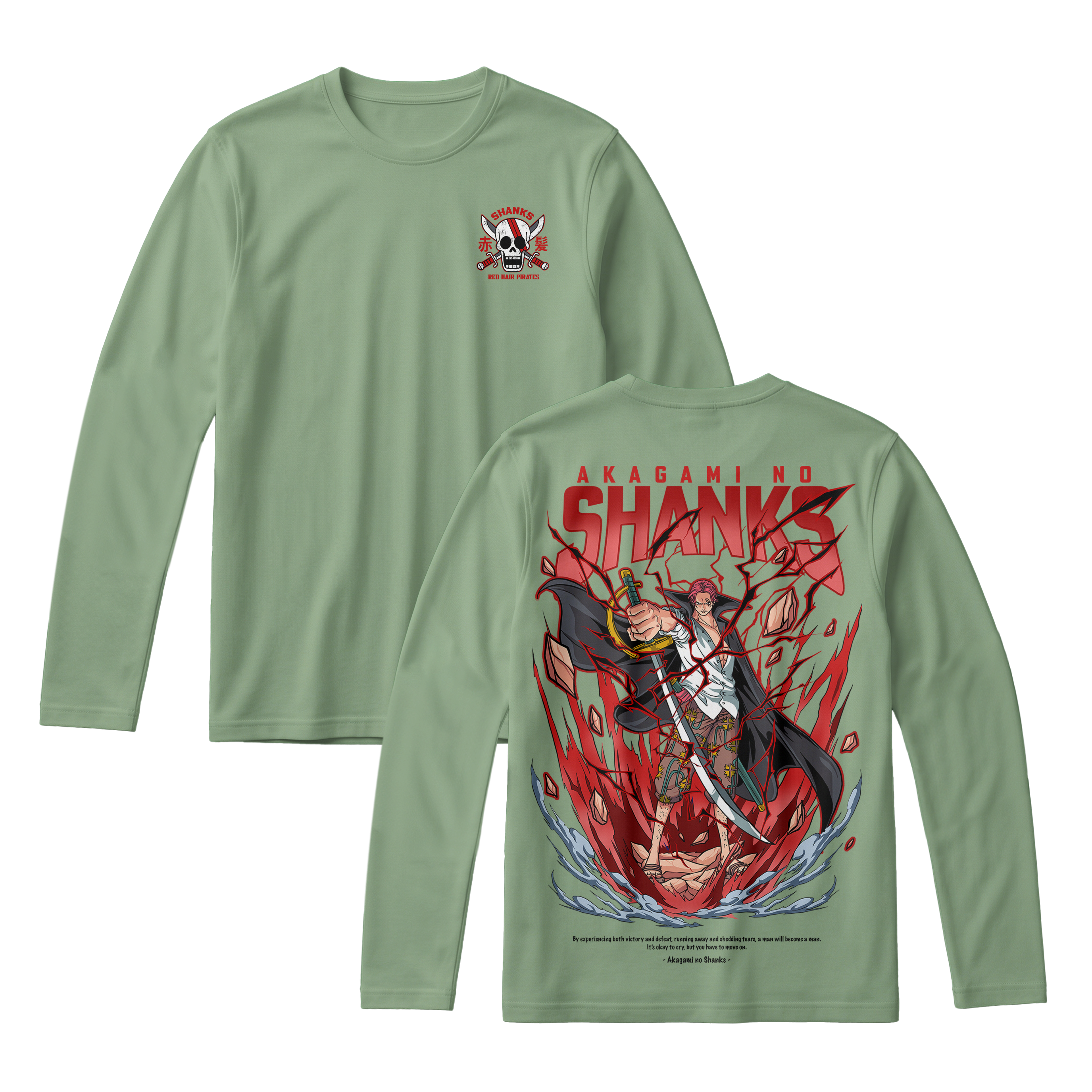 Anime One Piece Akagami no Shanks Long Sleeve Tee - RZM003
