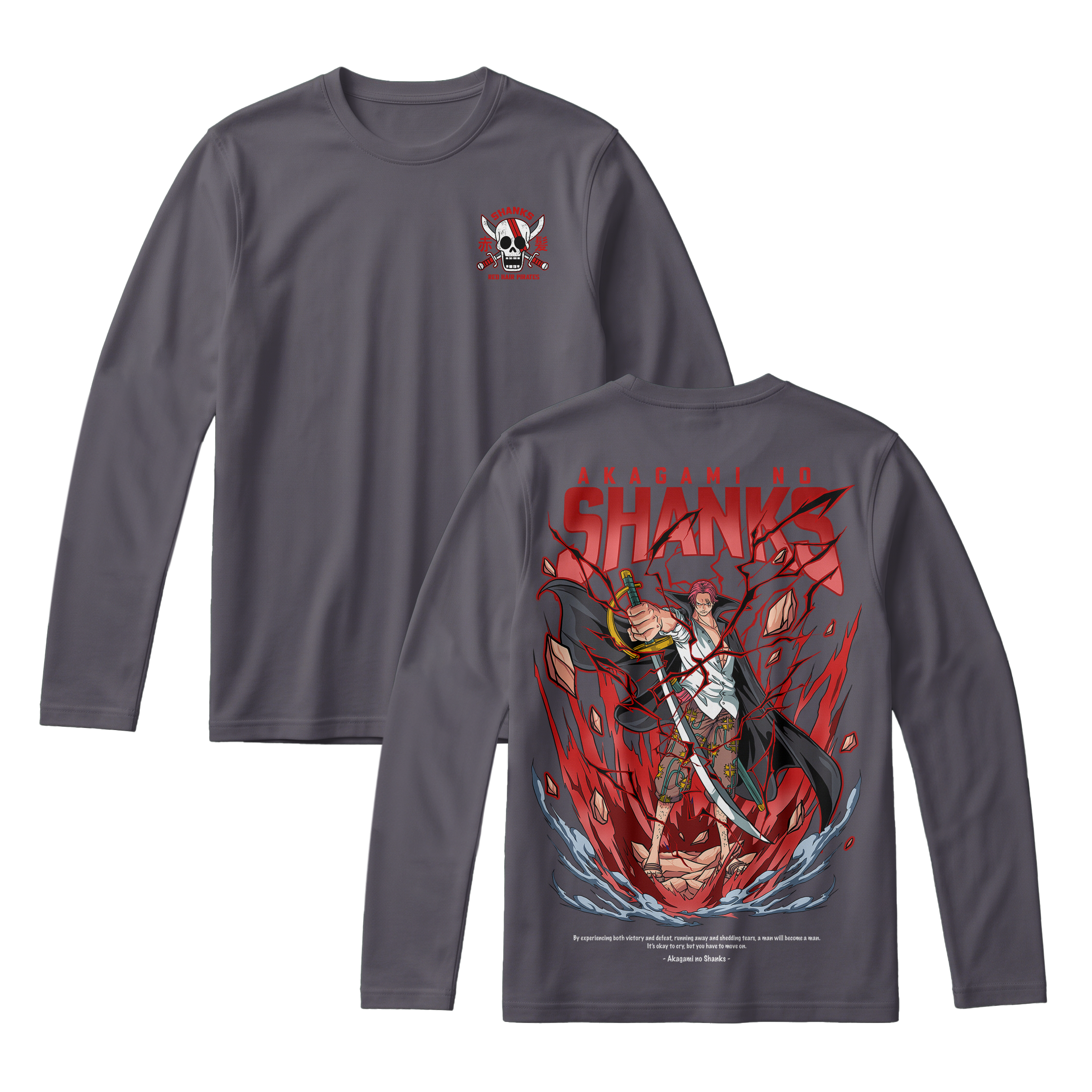 Anime One Piece Akagami no Shanks Long Sleeve Tee - RZM003