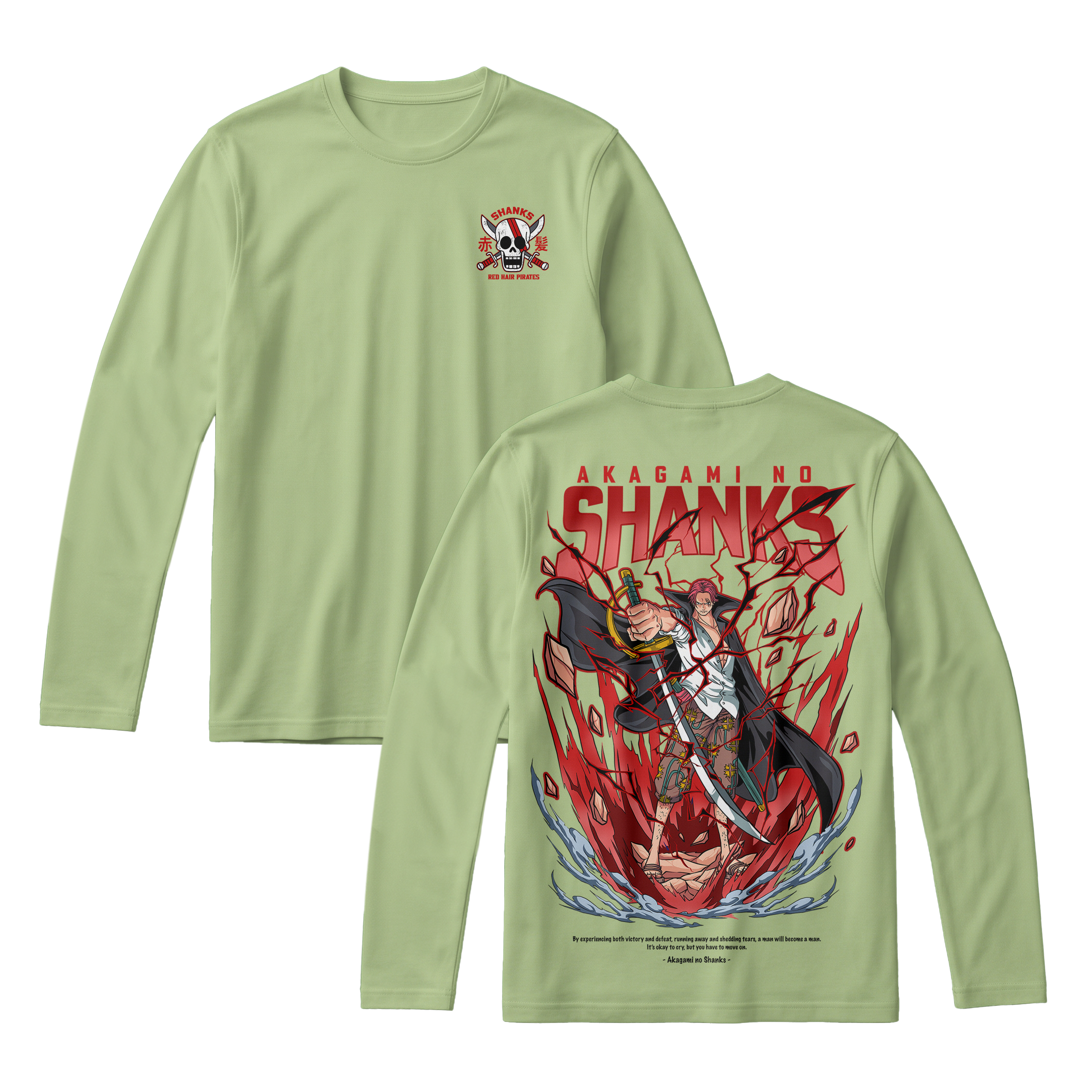 Anime One Piece Akagami no Shanks Long Sleeve Tee - RZM003