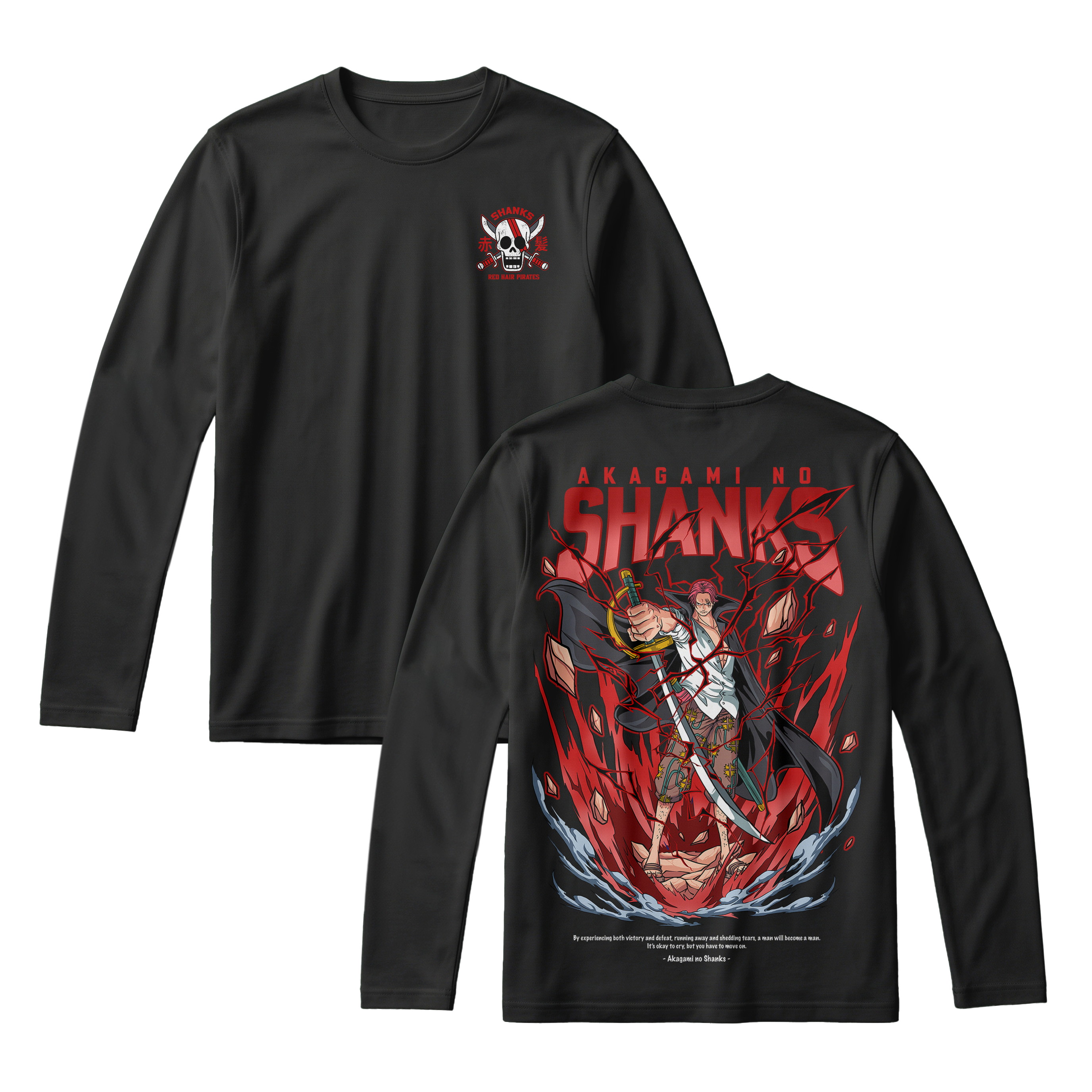 Anime One Piece Akagami no Shanks Long Sleeve Tee - RZM003