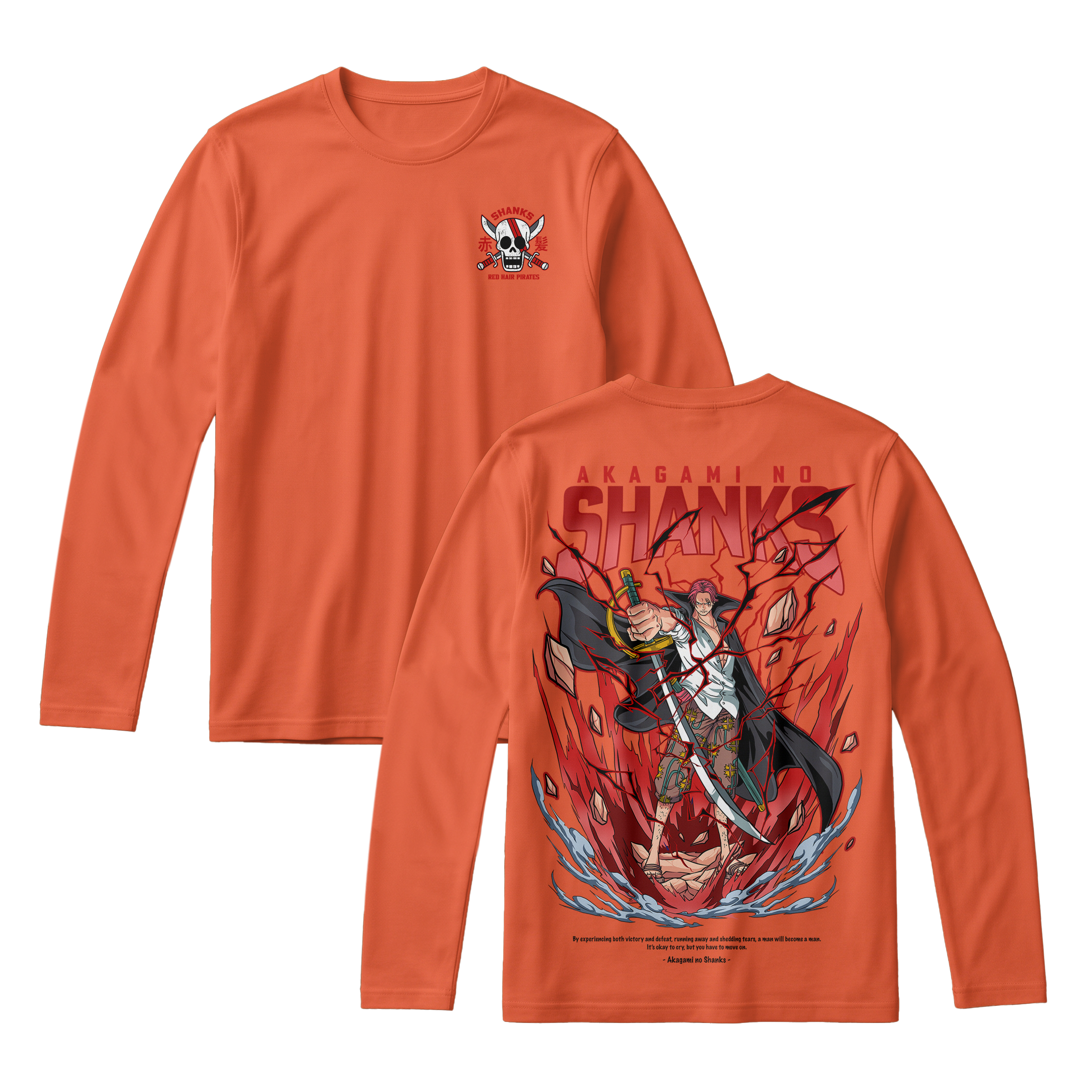 Anime One Piece Akagami no Shanks Long Sleeve Tee - RZM003