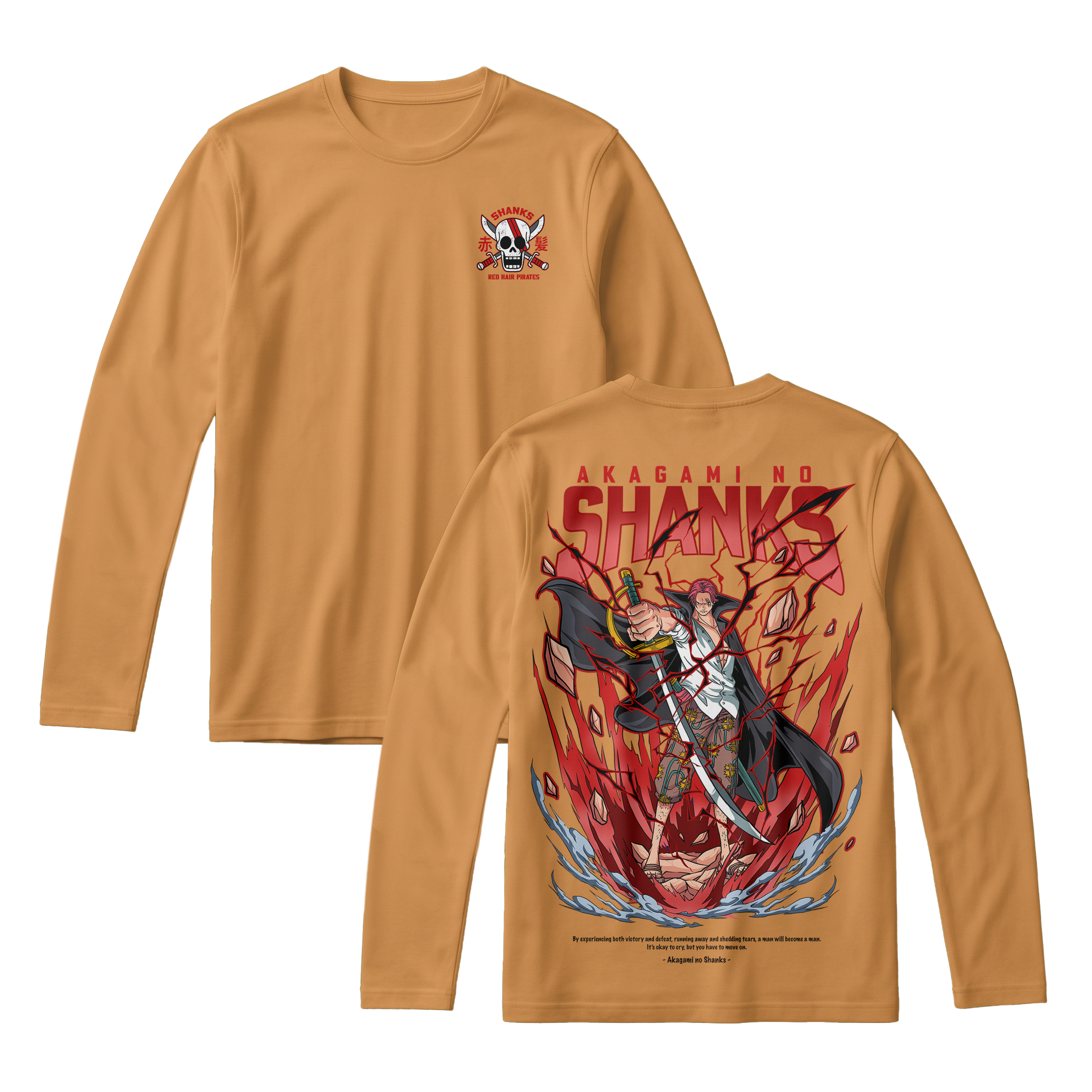 Anime One Piece Akagami no Shanks Long Sleeve Tee - RZM003