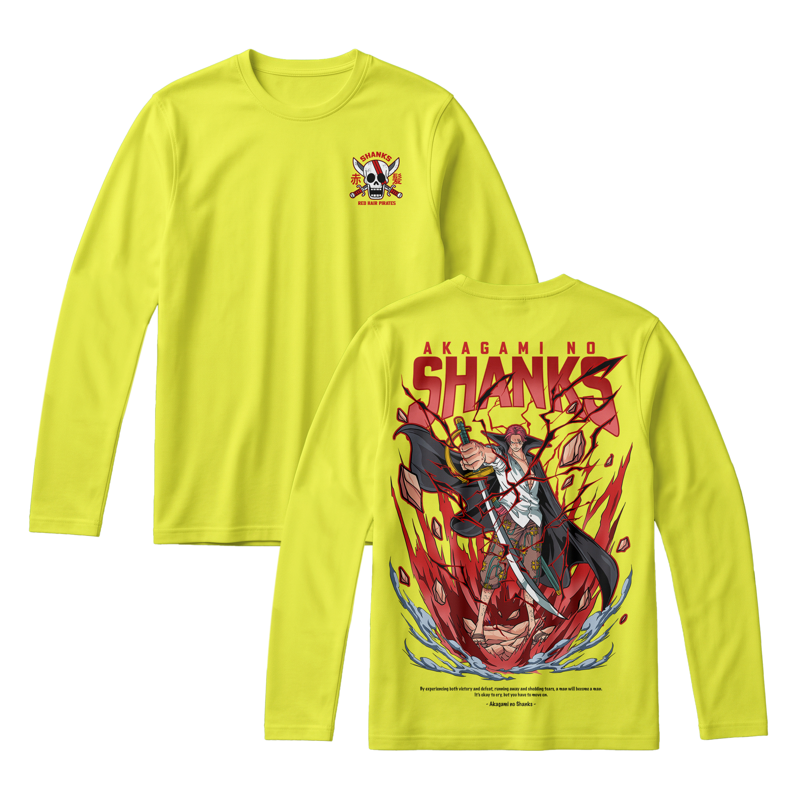 Anime One Piece Akagami no Shanks Long Sleeve Tee - RZM003