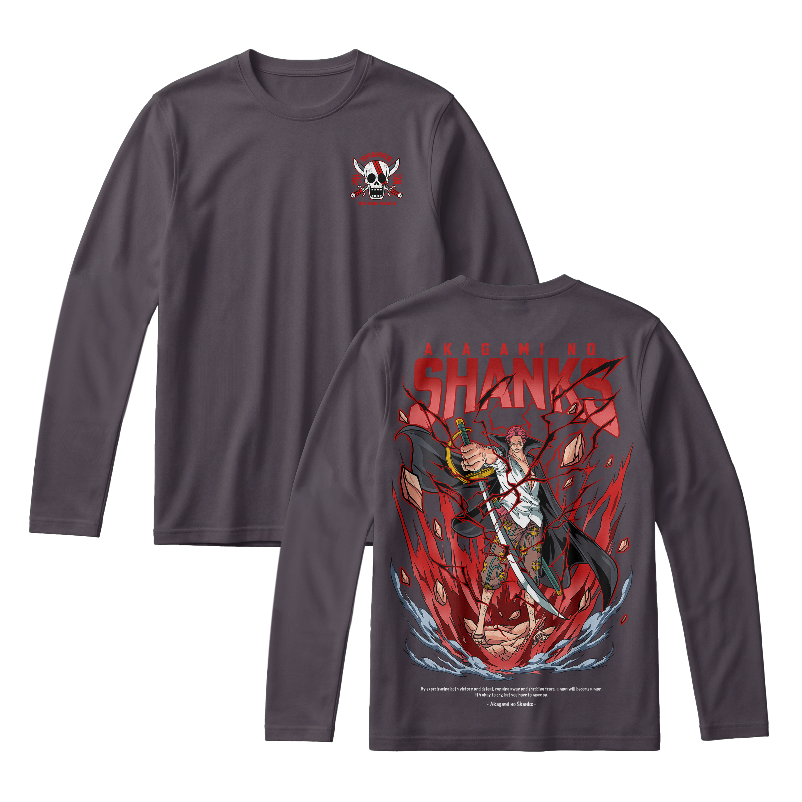Anime One Piece Akagami no Shanks Long Sleeve Tee - RZM003