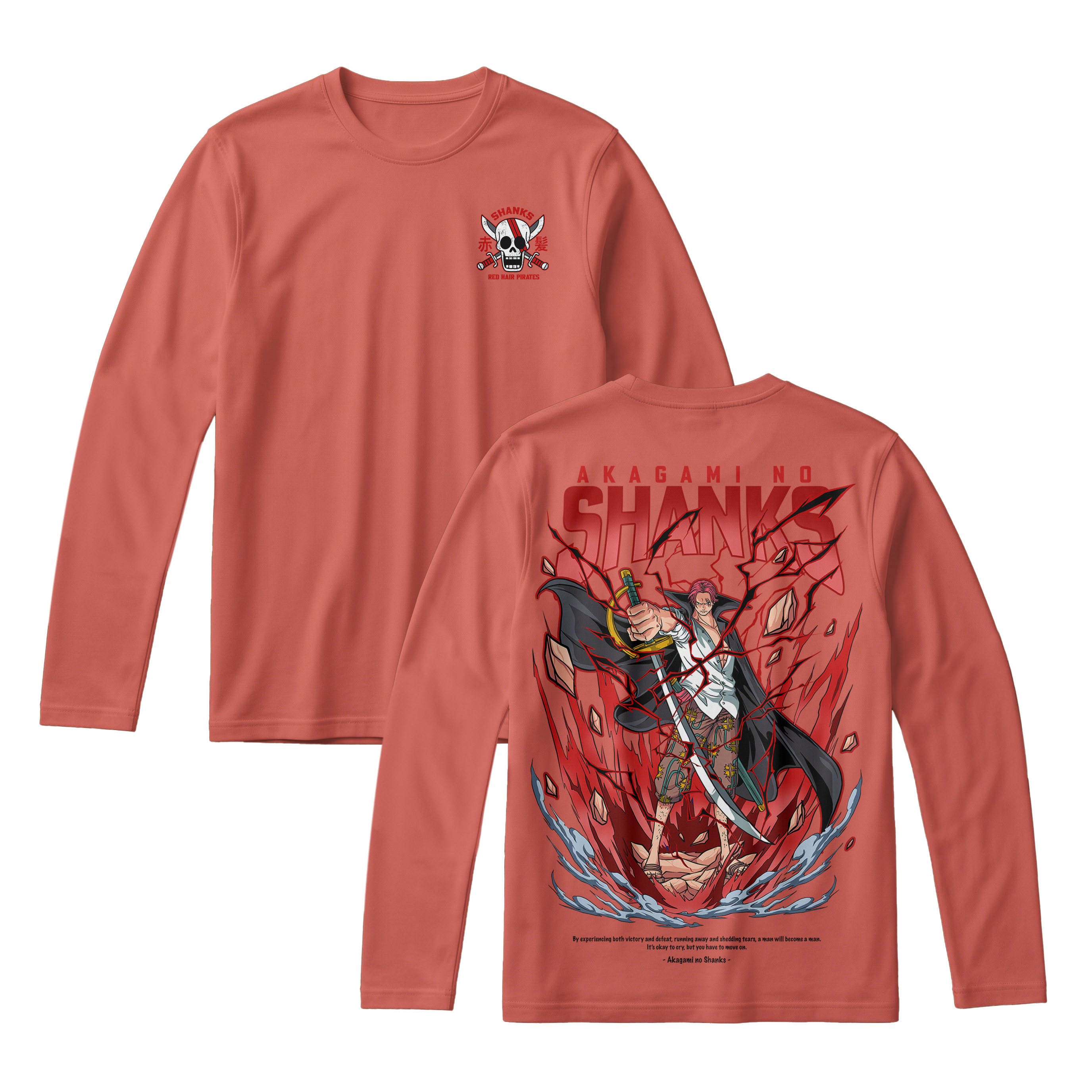 Anime One Piece Akagami no Shanks Long Sleeve Tee - RZM003
