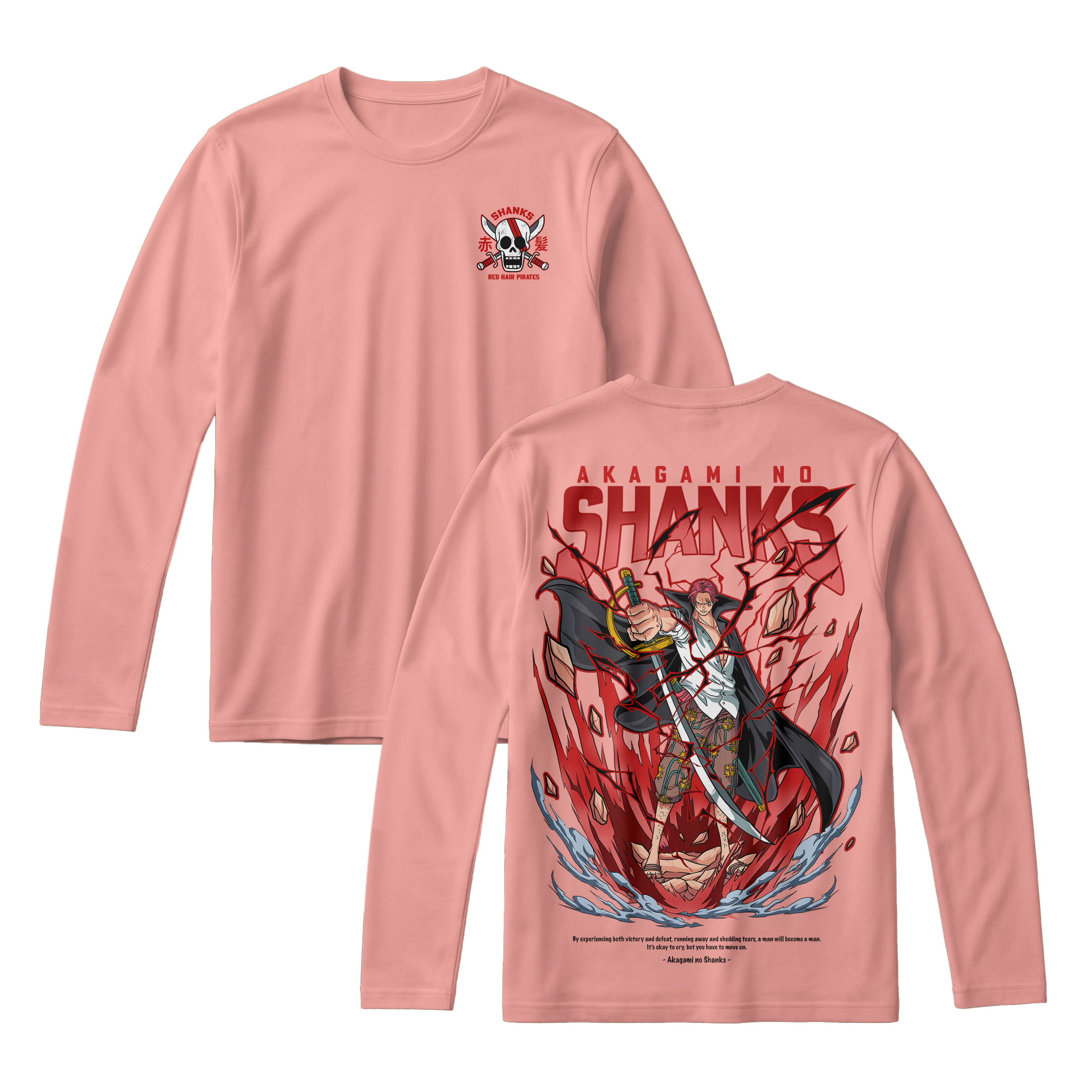 Anime One Piece Akagami no Shanks Long Sleeve Tee - RZM003