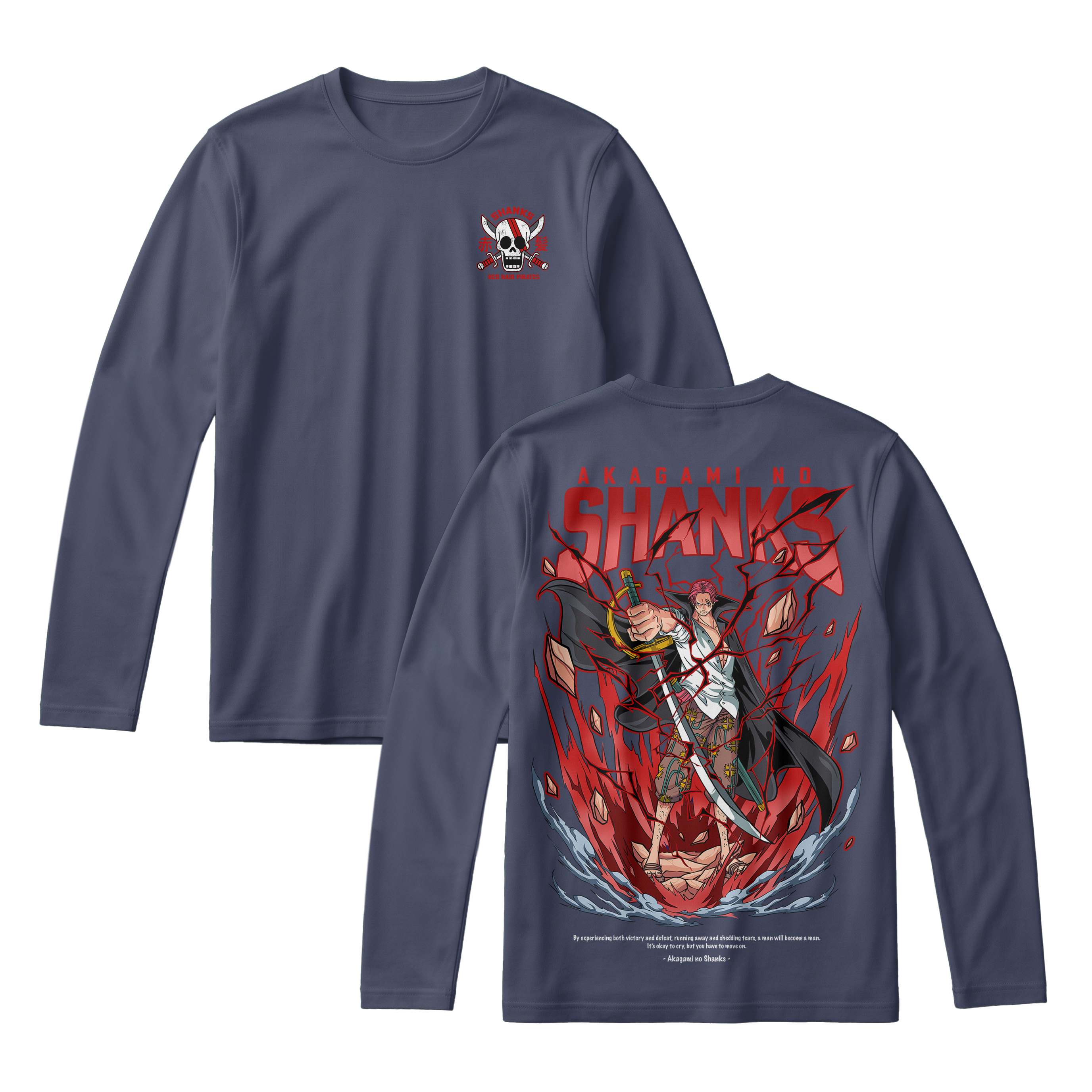 Anime One Piece Akagami no Shanks Long Sleeve Tee - RZM003