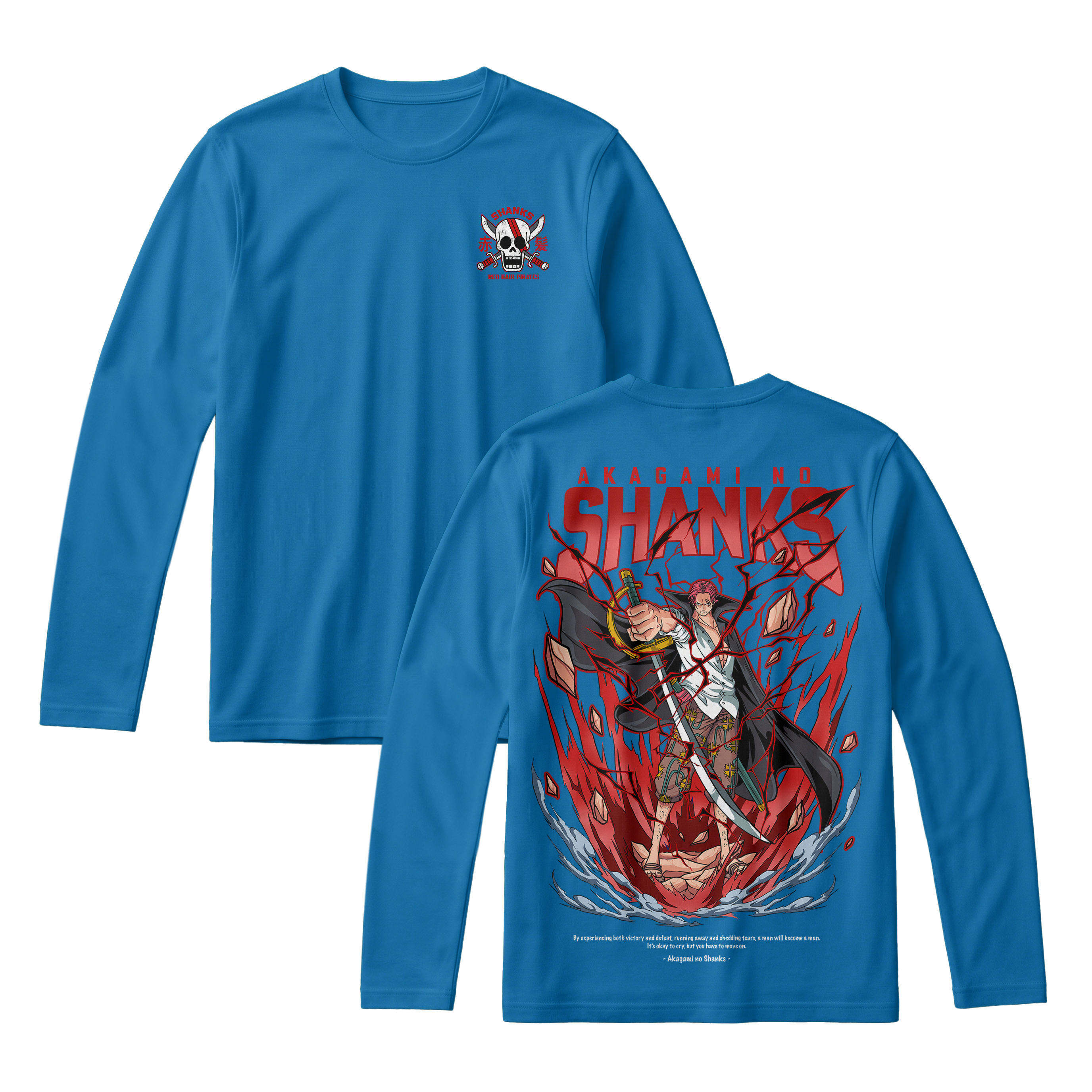 Anime One Piece Akagami no Shanks Long Sleeve Tee - RZM003