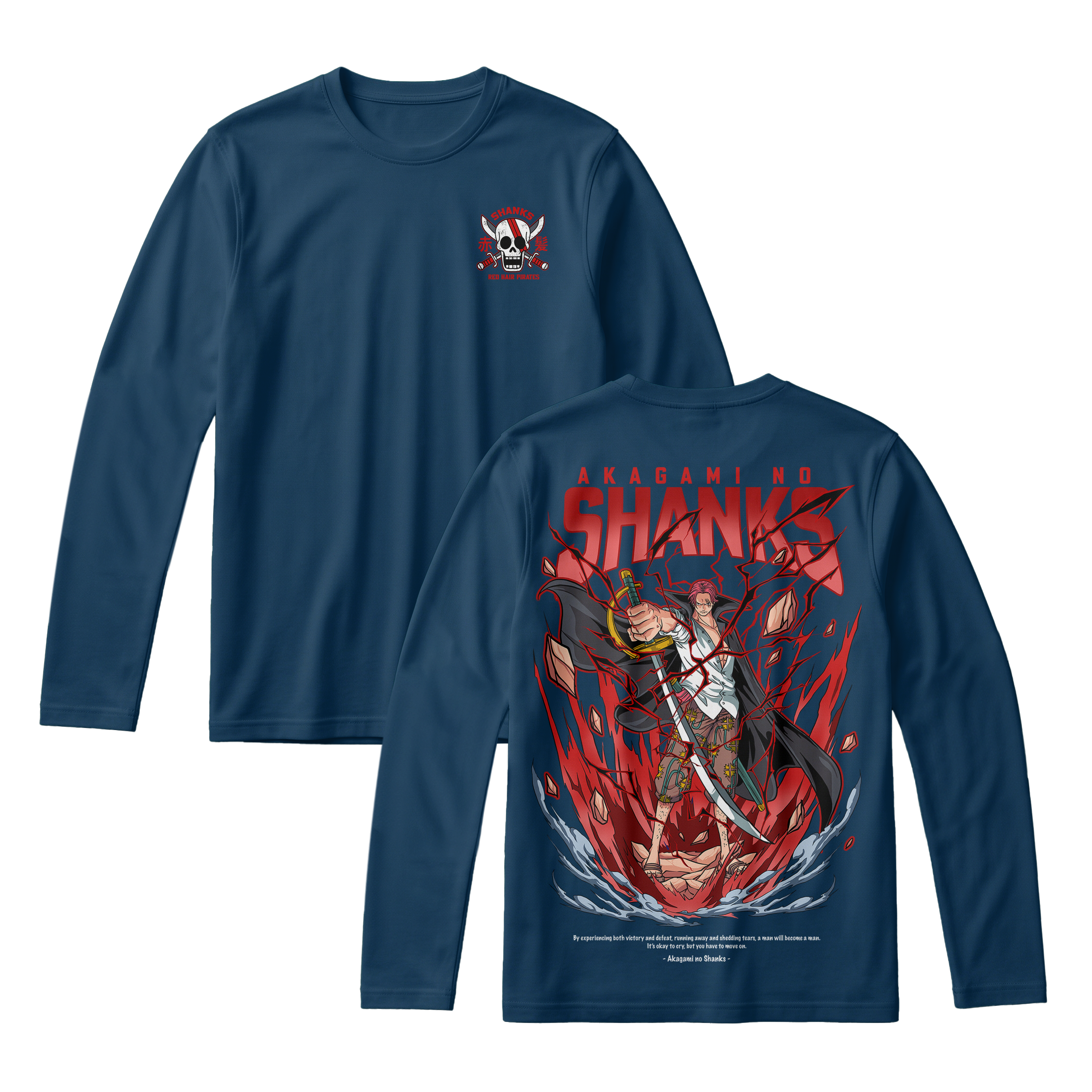 Anime One Piece Akagami no Shanks Long Sleeve Tee - RZM003
