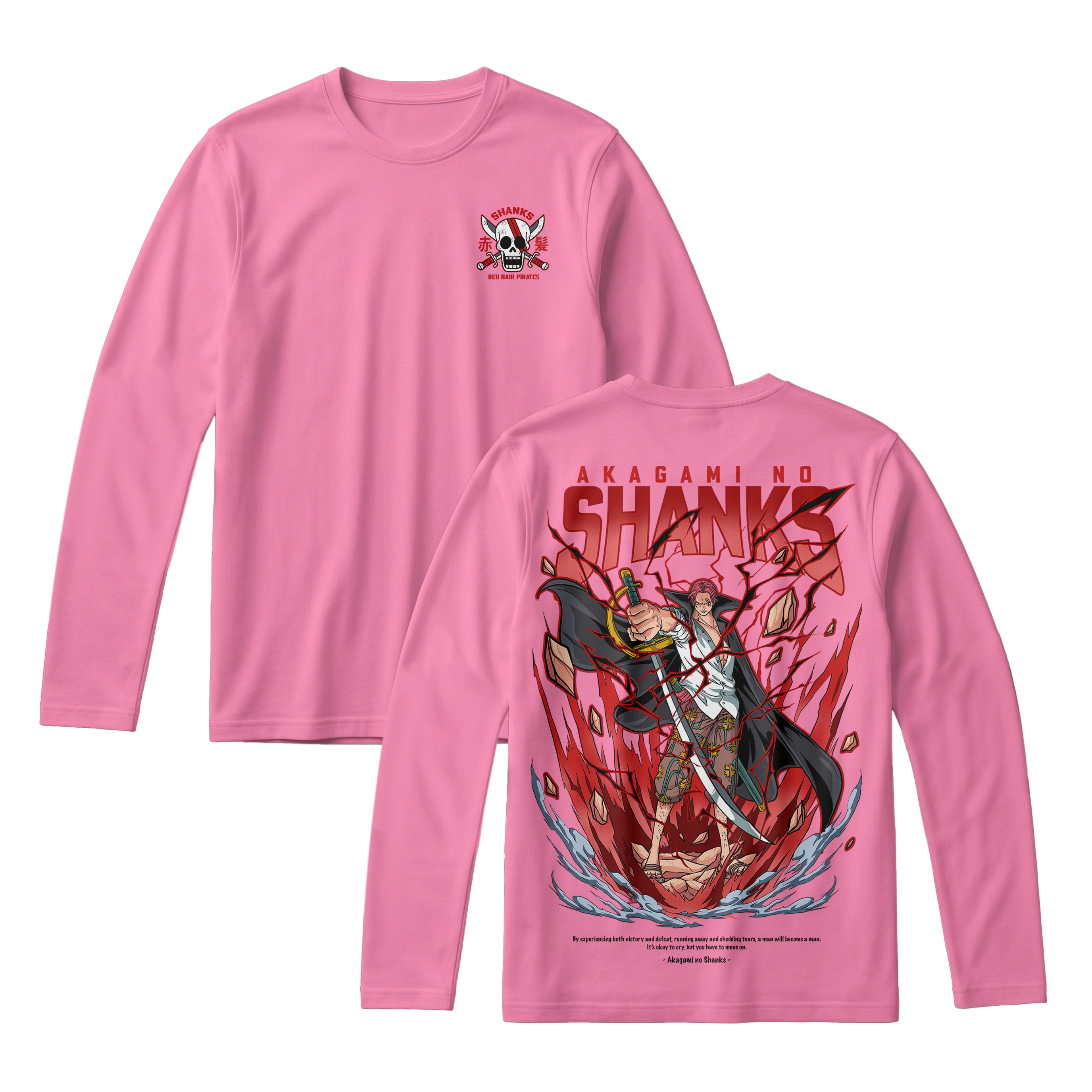 Anime One Piece Akagami no Shanks Long Sleeve Tee - RZM003