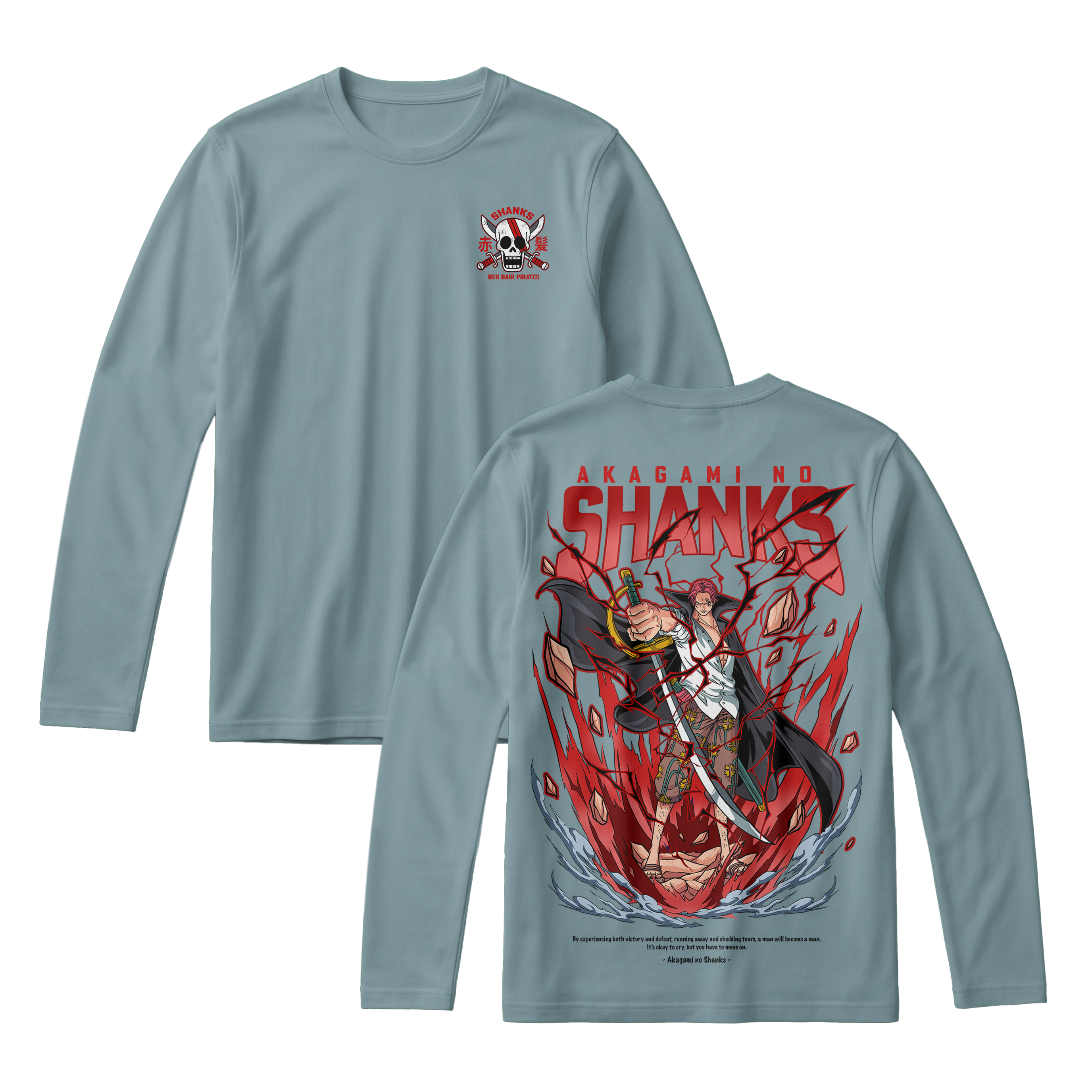 Anime One Piece Akagami no Shanks Long Sleeve Tee - RZM003
