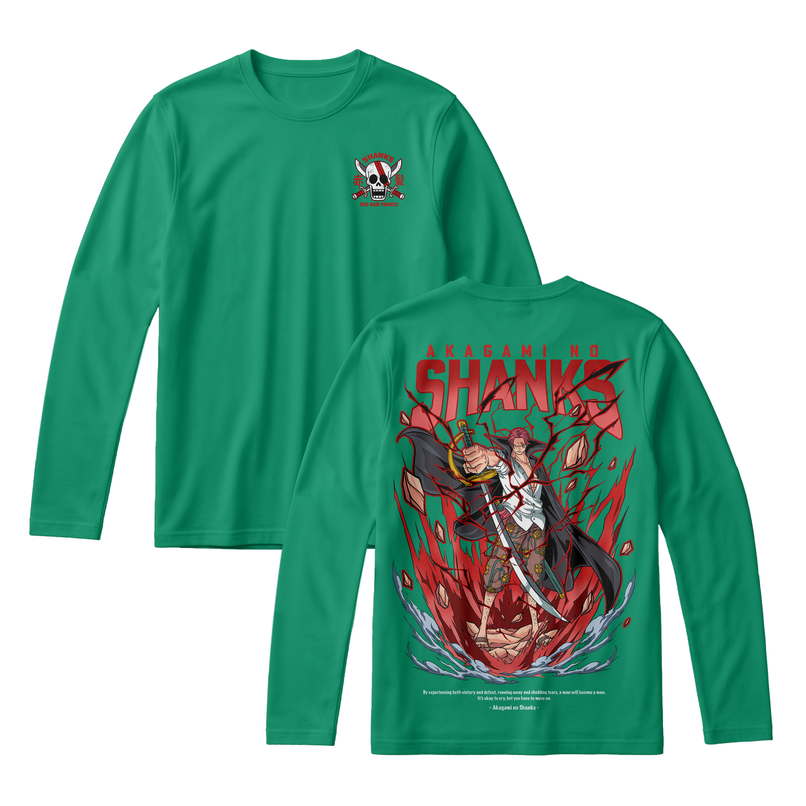 Anime One Piece Akagami no Shanks Long Sleeve Tee - RZM003