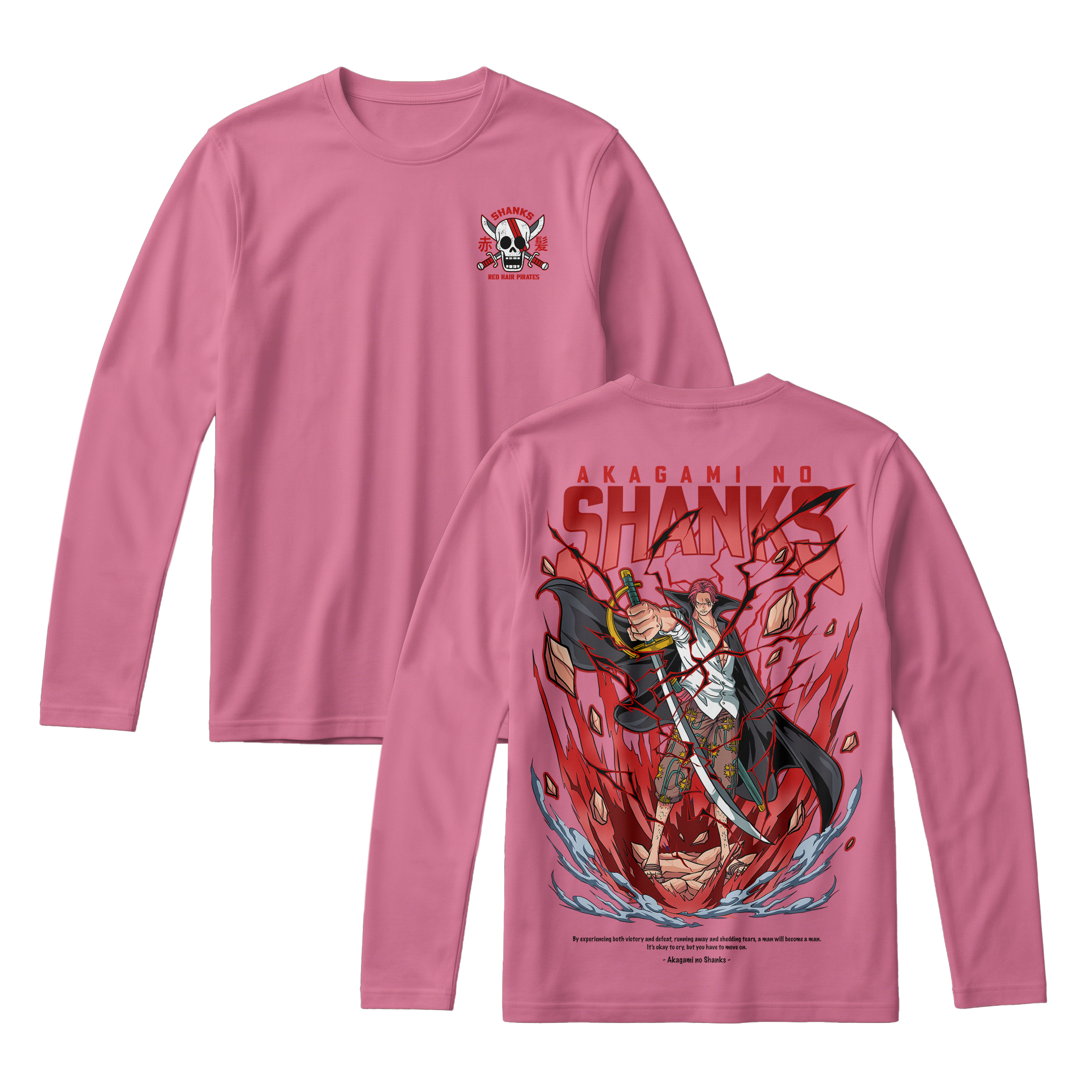 Anime One Piece Akagami no Shanks Long Sleeve Tee - RZM003