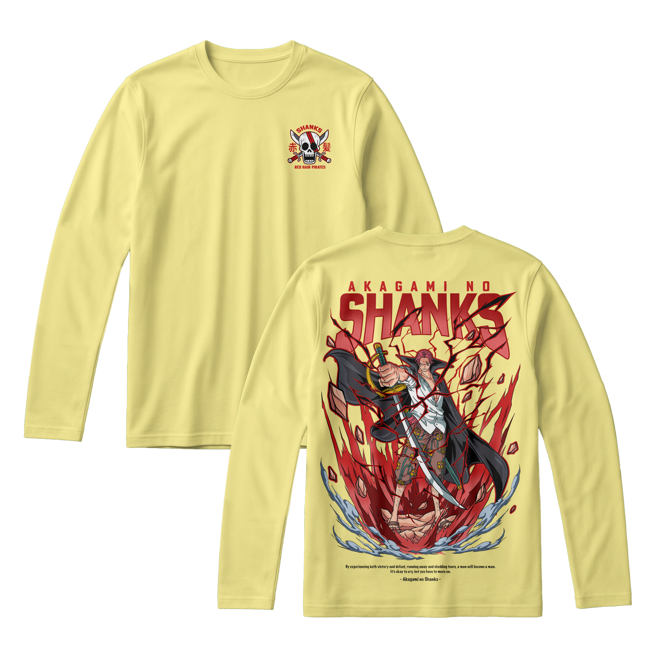 Anime One Piece Akagami no Shanks Long Sleeve Tee - RZM003