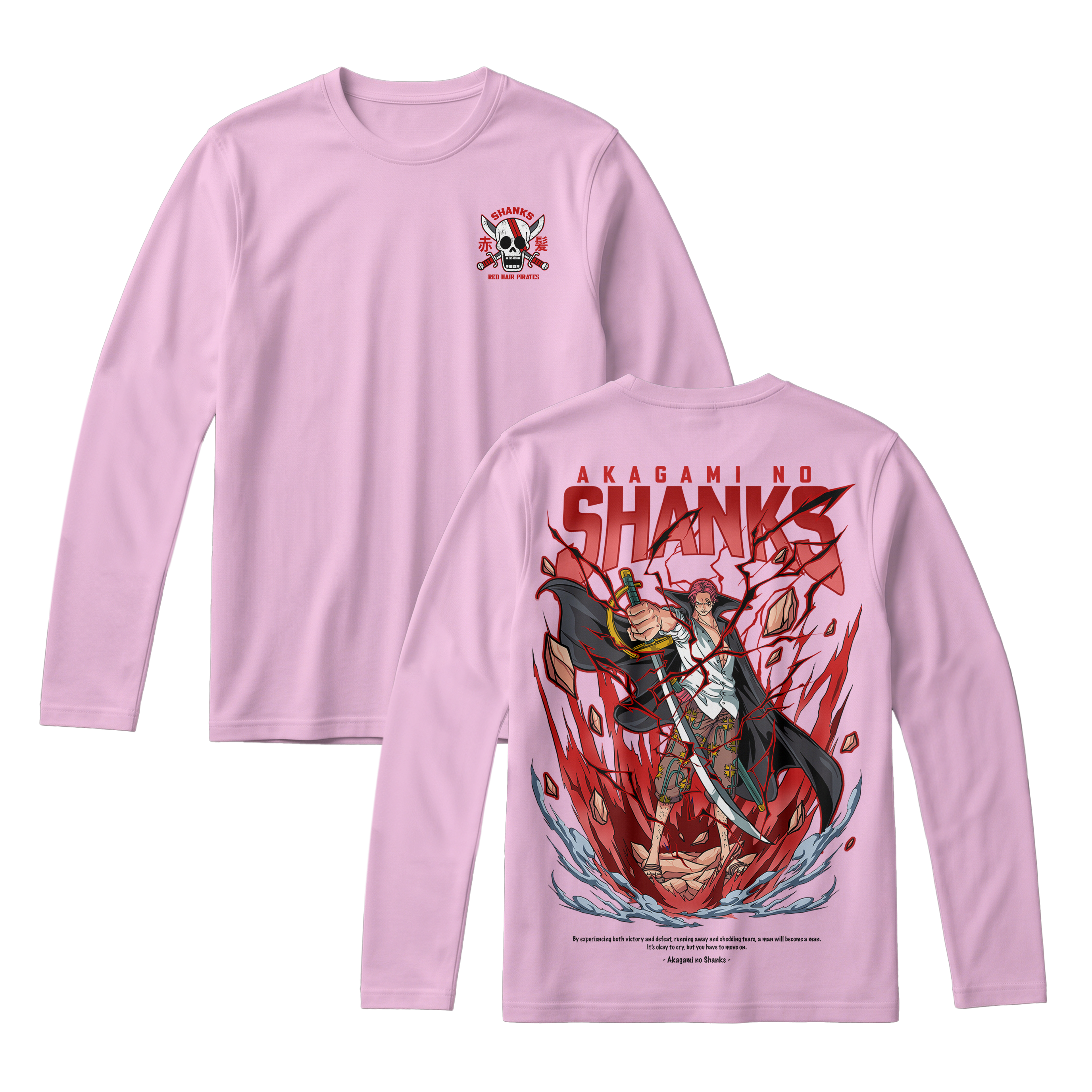 Anime One Piece Akagami no Shanks Long Sleeve Tee - RZM003