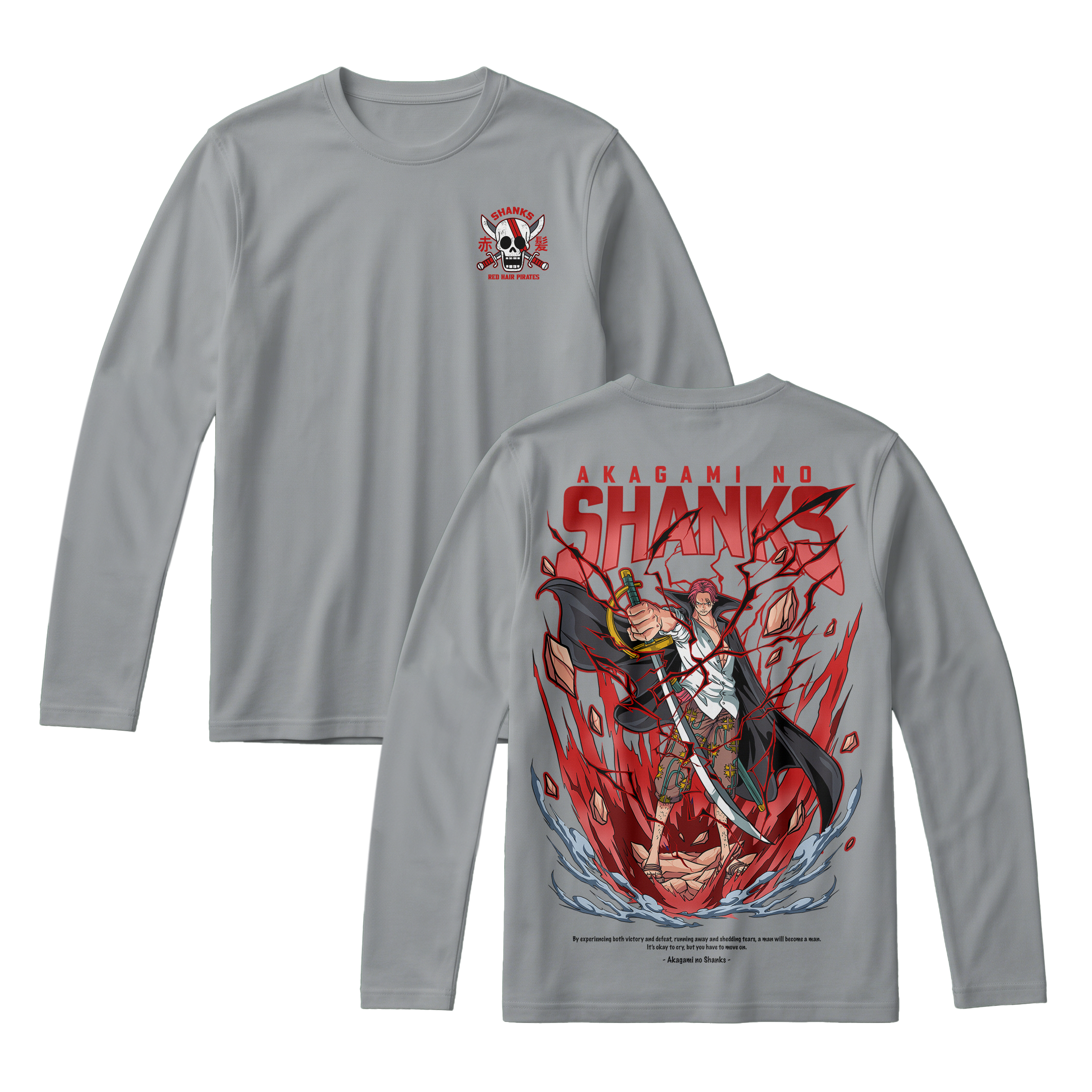 Anime One Piece Akagami no Shanks Long Sleeve Tee - RZM003