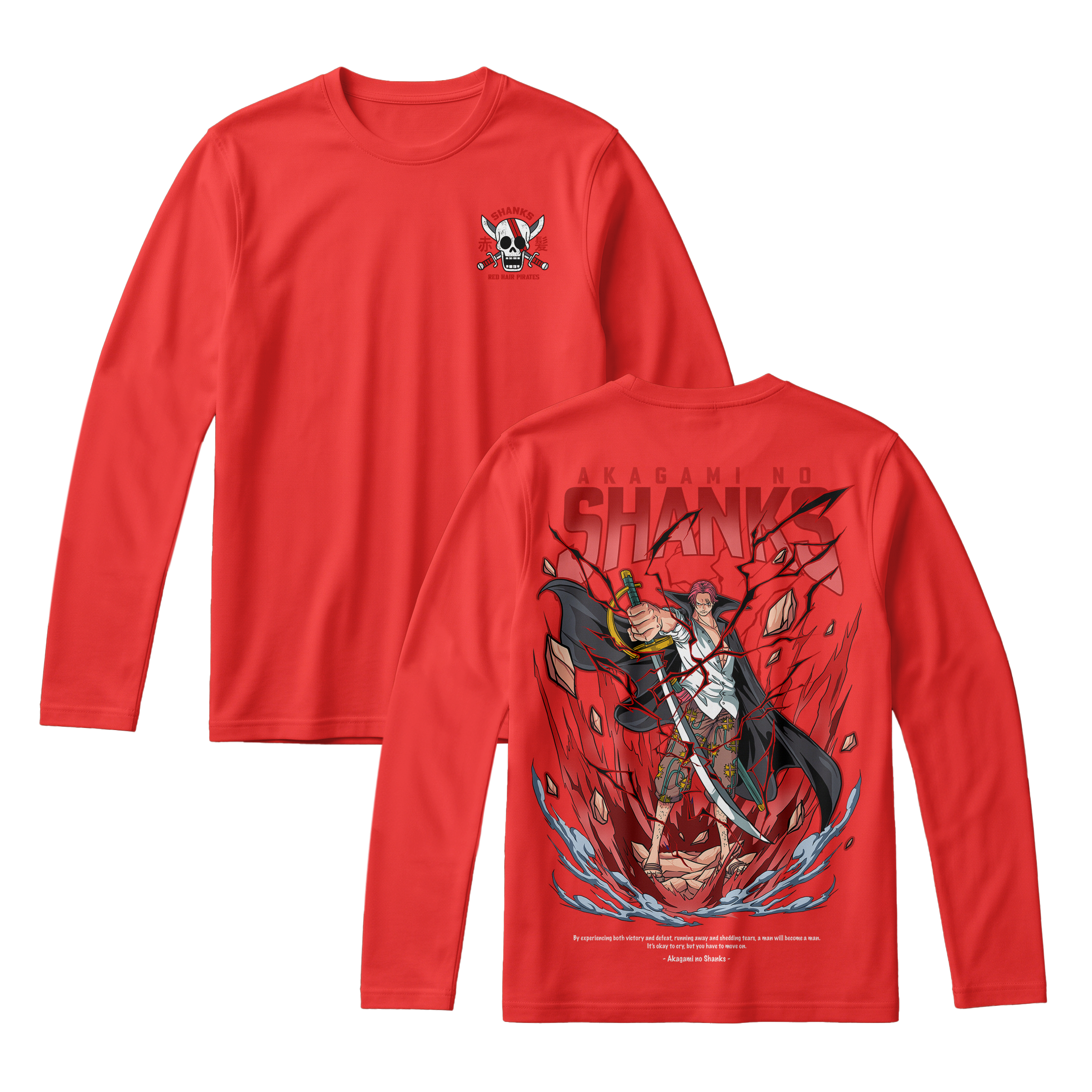 Anime One Piece Akagami no Shanks Long Sleeve Tee - RZM003