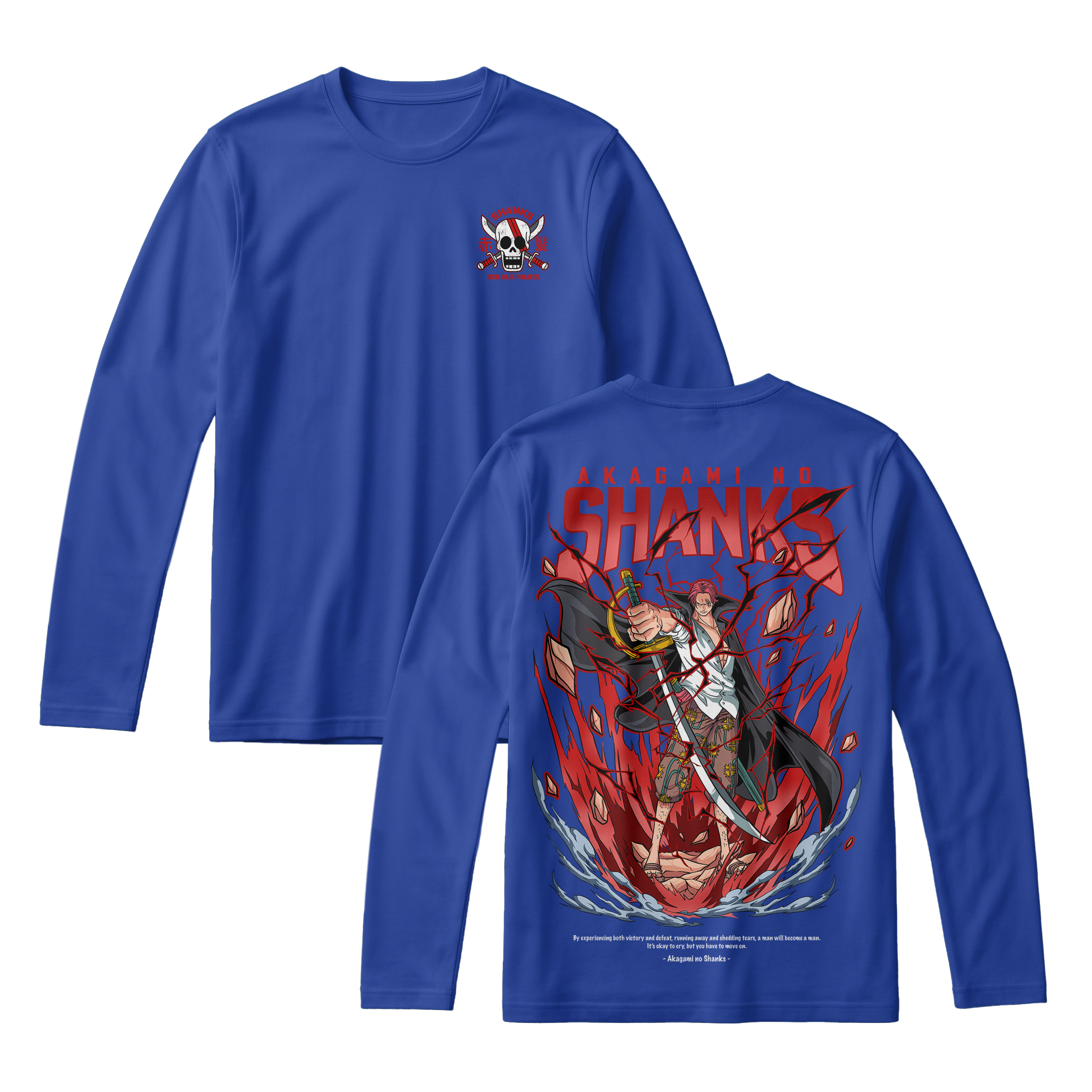 Anime One Piece Akagami no Shanks Long Sleeve Tee - RZM003