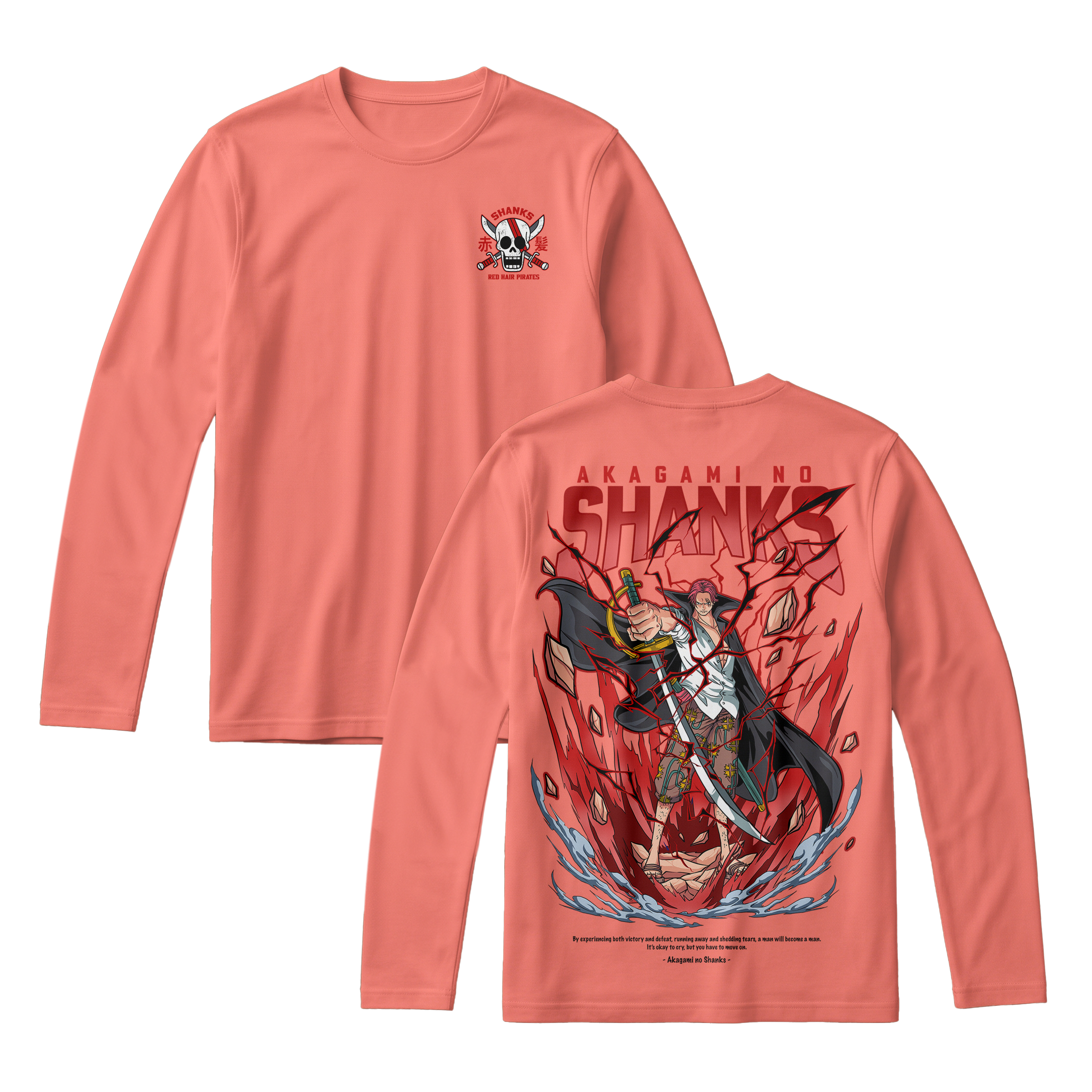 Anime One Piece Akagami no Shanks Long Sleeve Tee - RZM003