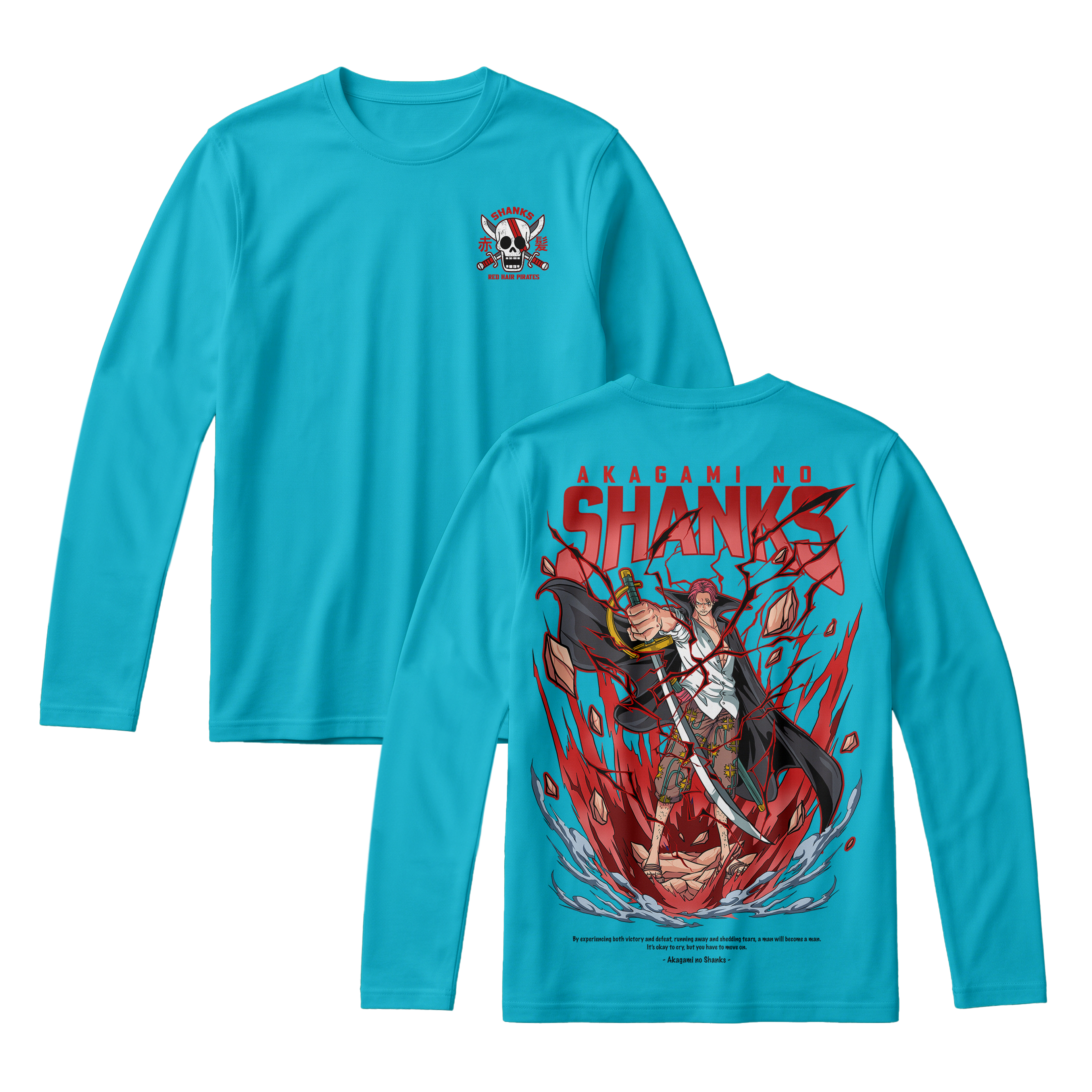 Anime One Piece Akagami no Shanks Long Sleeve Tee - RZM003