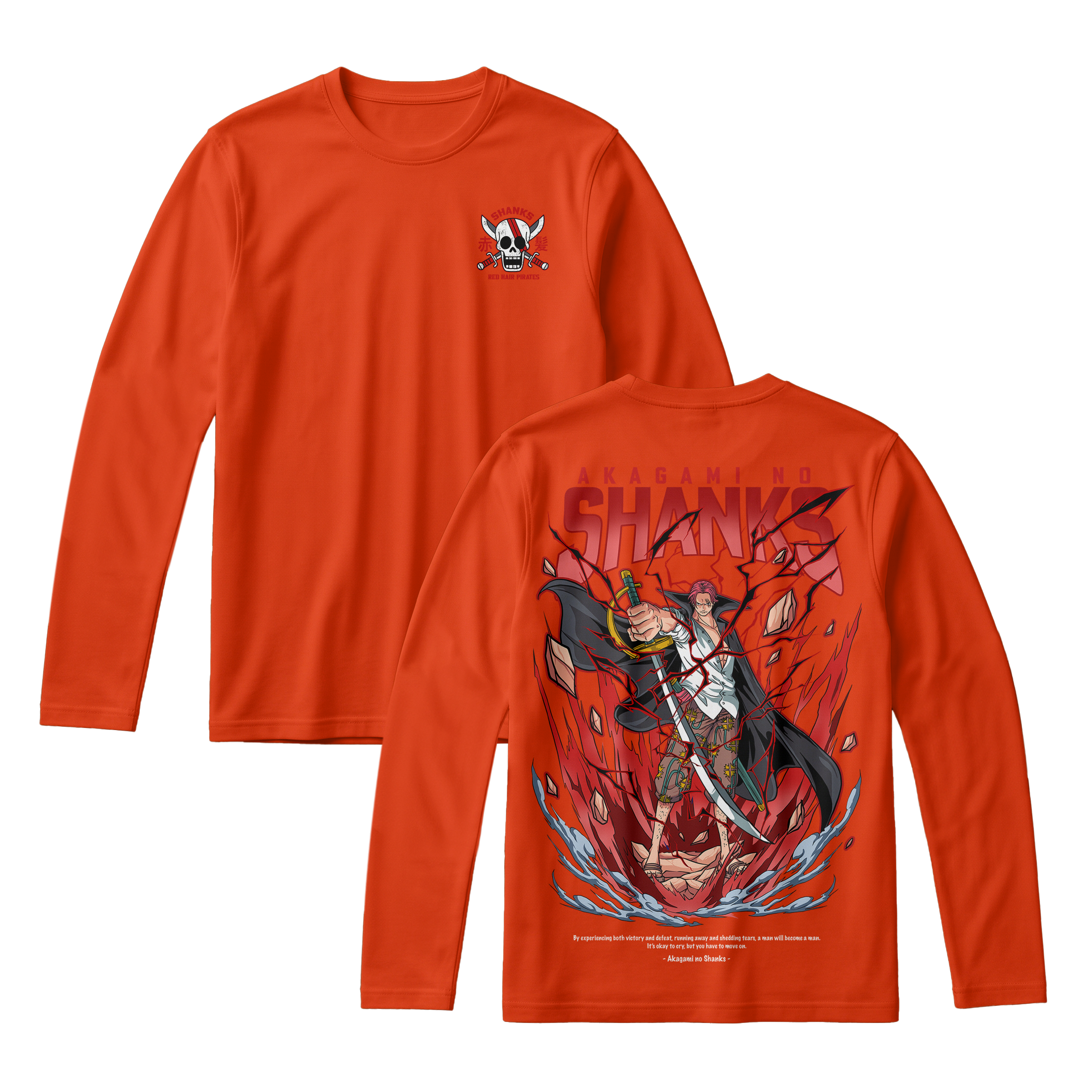 Anime One Piece Akagami no Shanks Long Sleeve Tee - RZM003