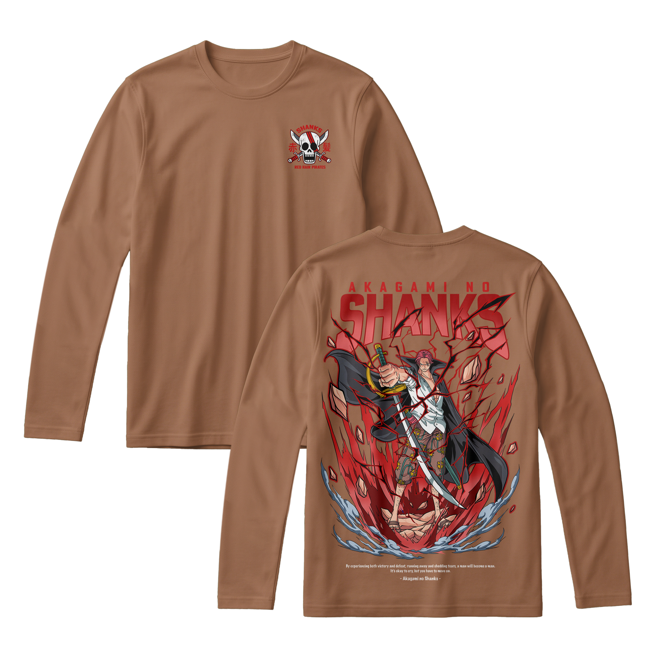 Anime One Piece Akagami no Shanks Long Sleeve Tee - RZM003