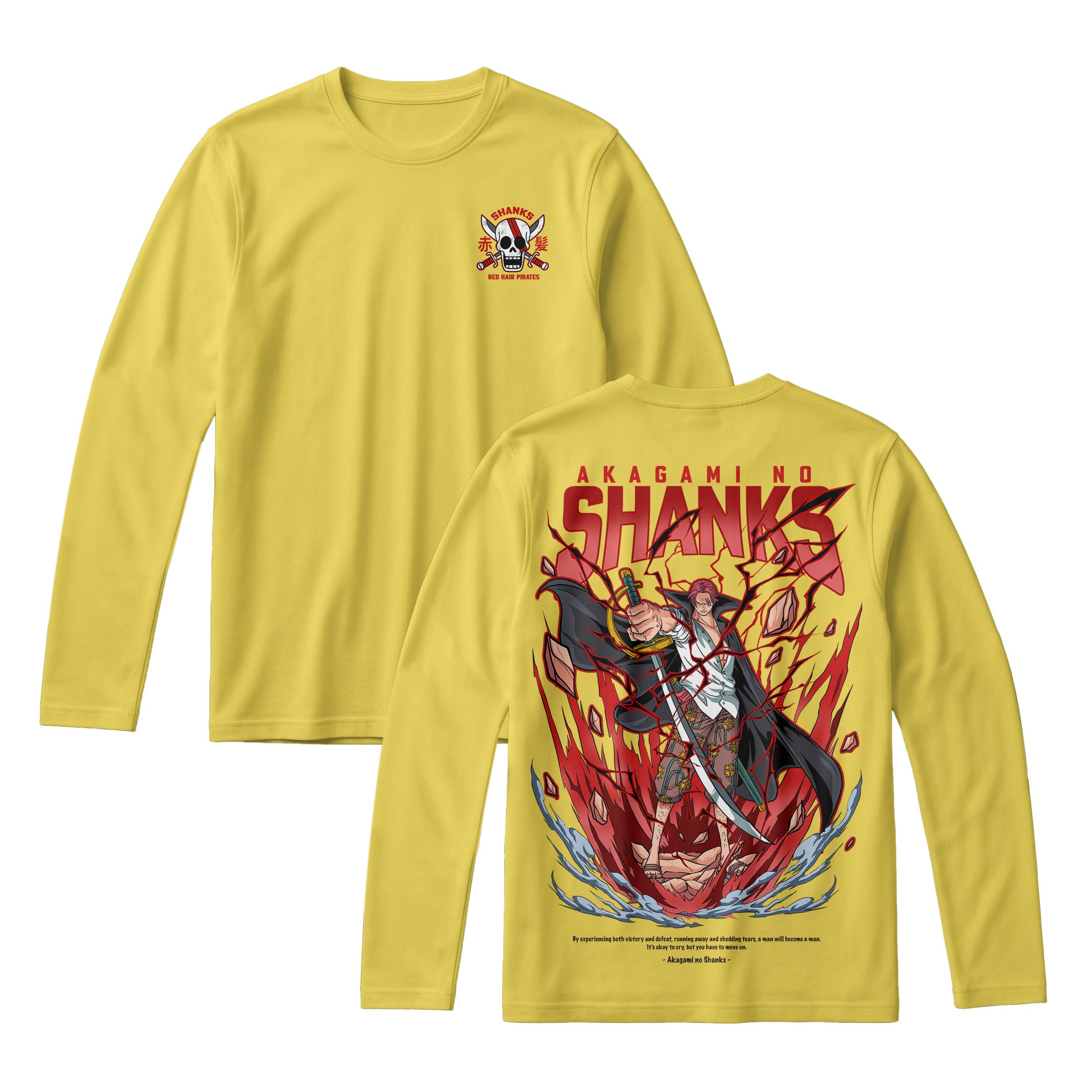 Anime One Piece Akagami no Shanks Long Sleeve Tee - RZM003