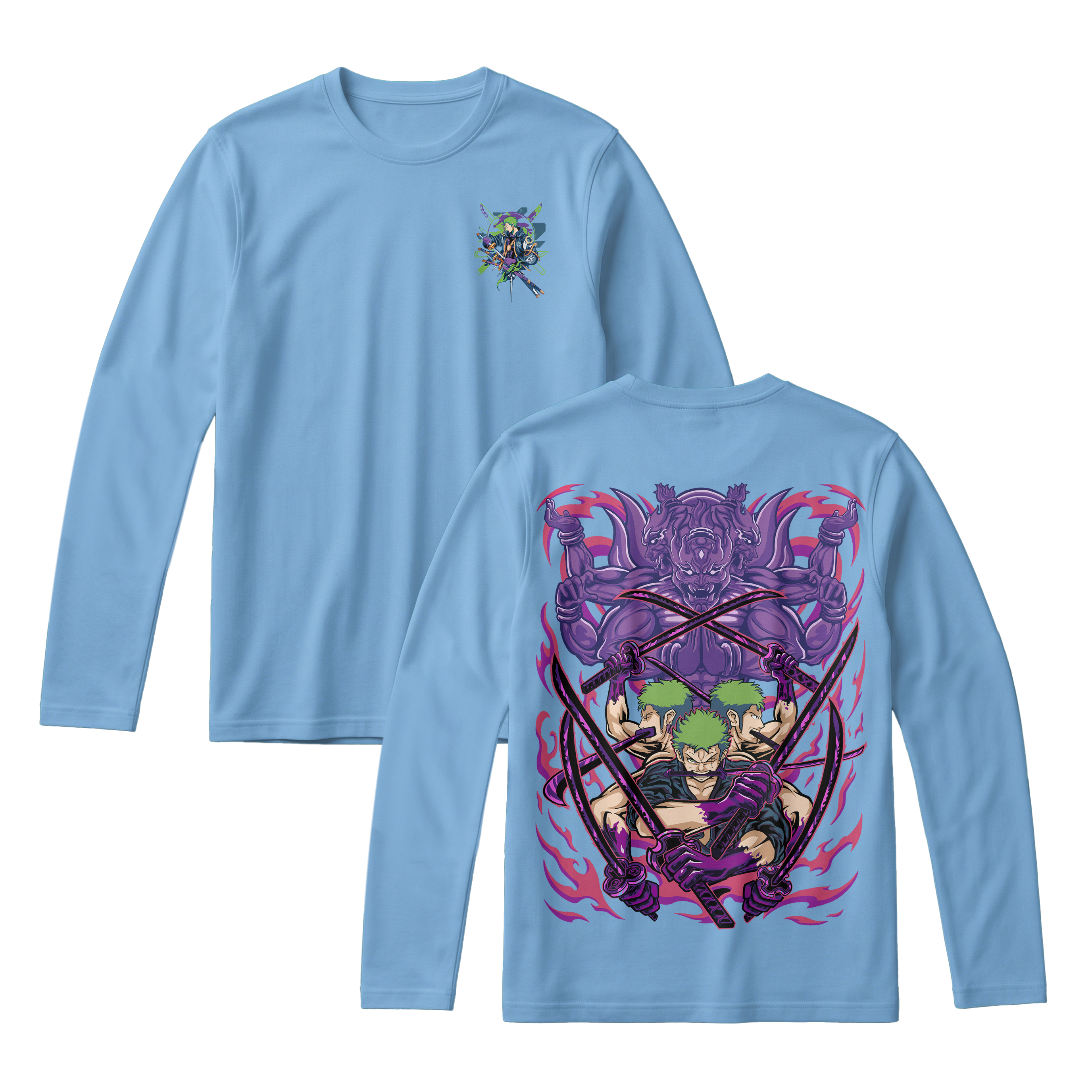 Anime One Piece Roronoa Zoro Long Sleeve Tee - RZM004